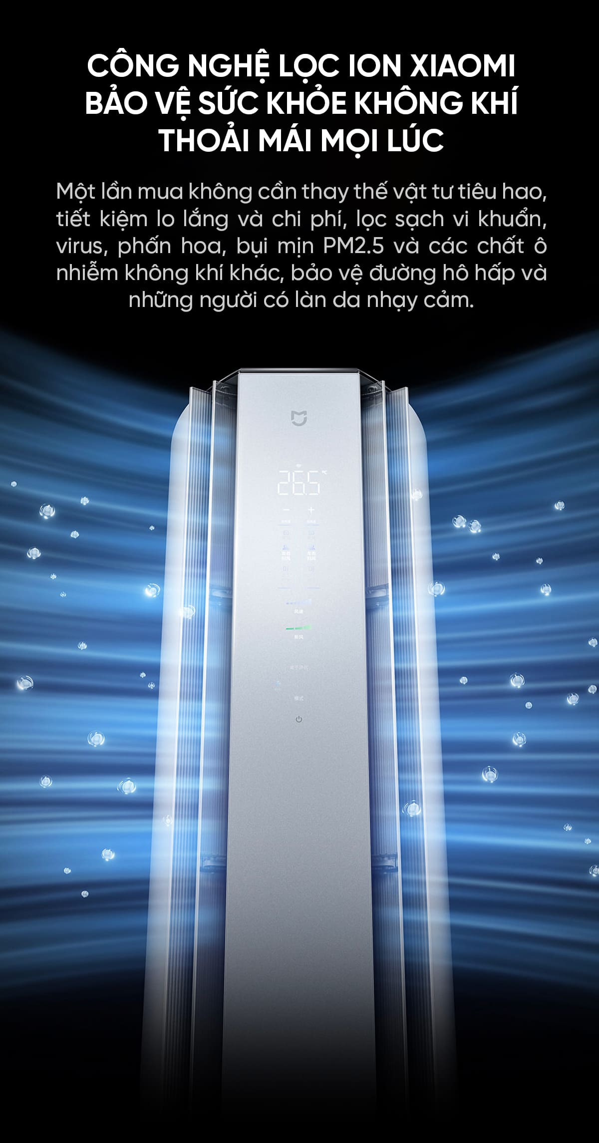 Điều hòa cây đứng Xiaomi Mijia Pro 3Hp Cấp khí tươi KFR-72LW-NA11 / F1A1