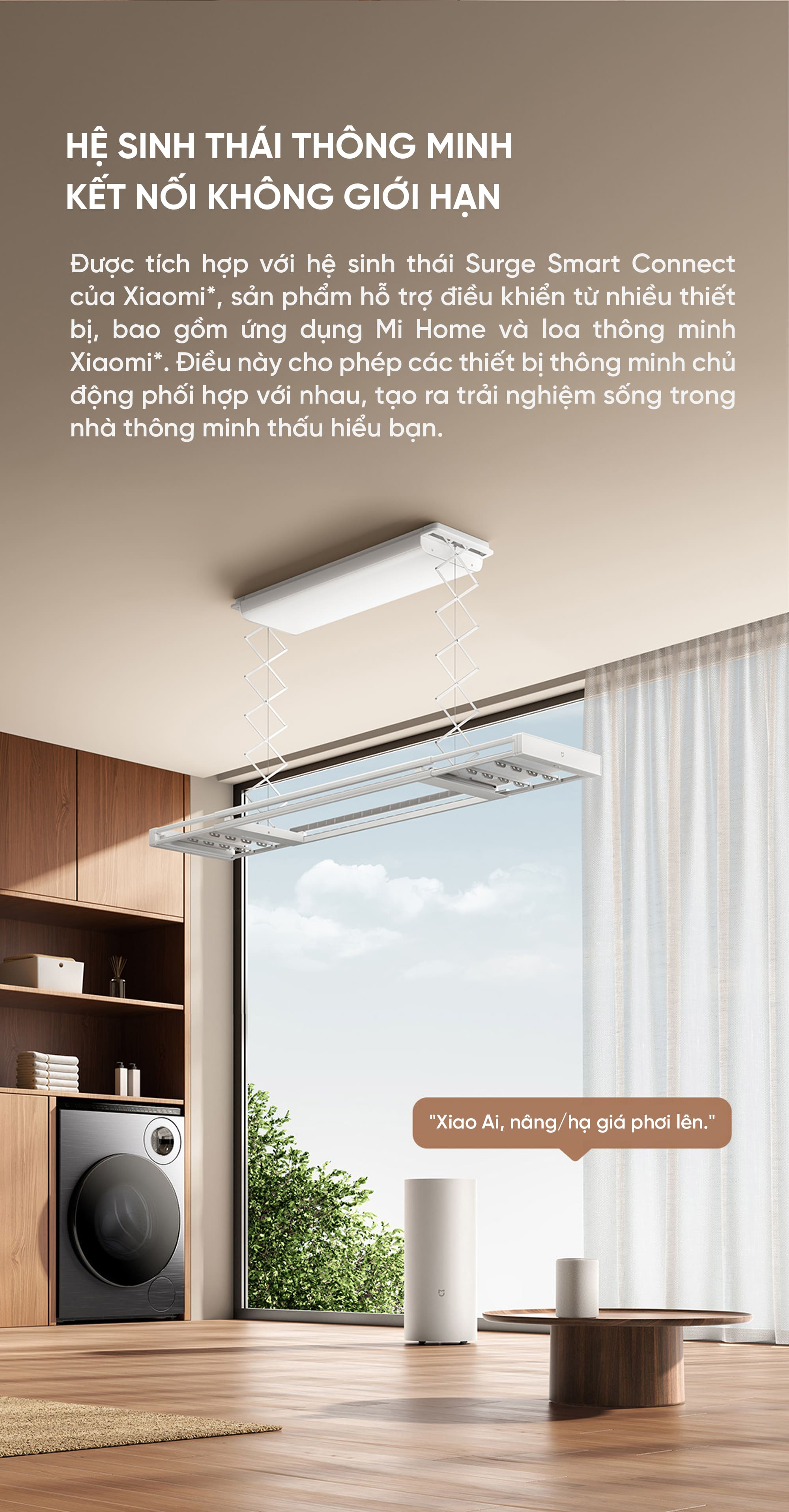 Giá phơi quần áo thông minh Mijia 3
