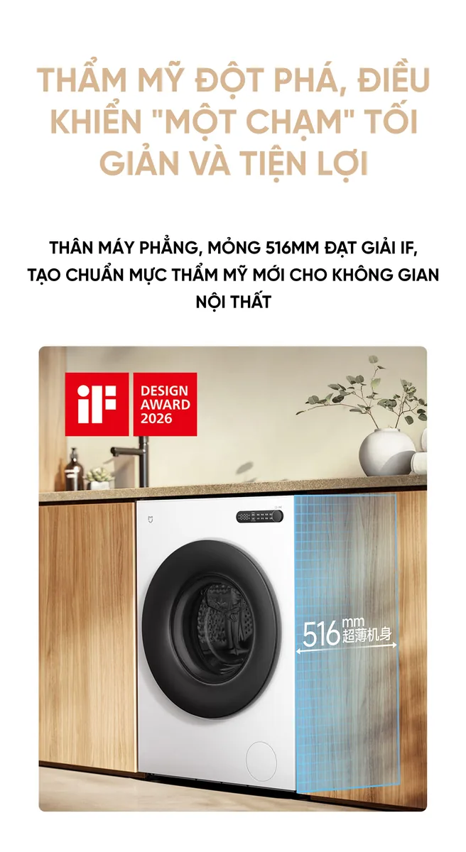 Máy giặt Xiaomi Mijia XQG100MJ204 10kg Phiên bản 2026 Lắp âm tường