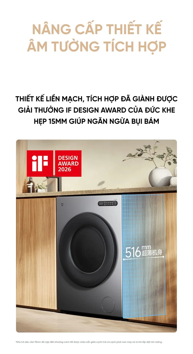 Máy giặt sấy Xiaomi Mijia XHQG100MJ111 10kg sấy 7kg 2026