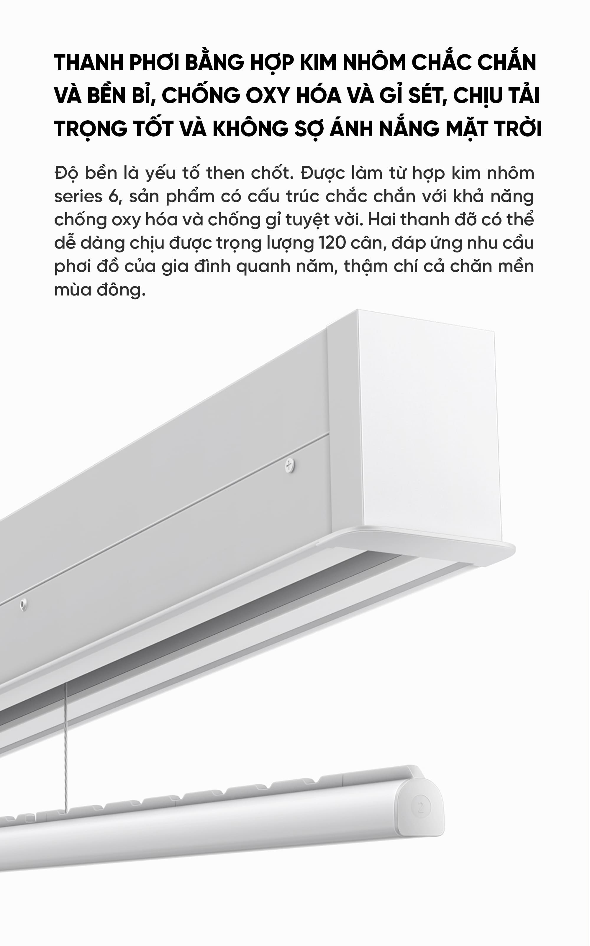 Dàn Phơi Quần Áo Xiaomi Mija 2.4M Có Sấy Thông Minh