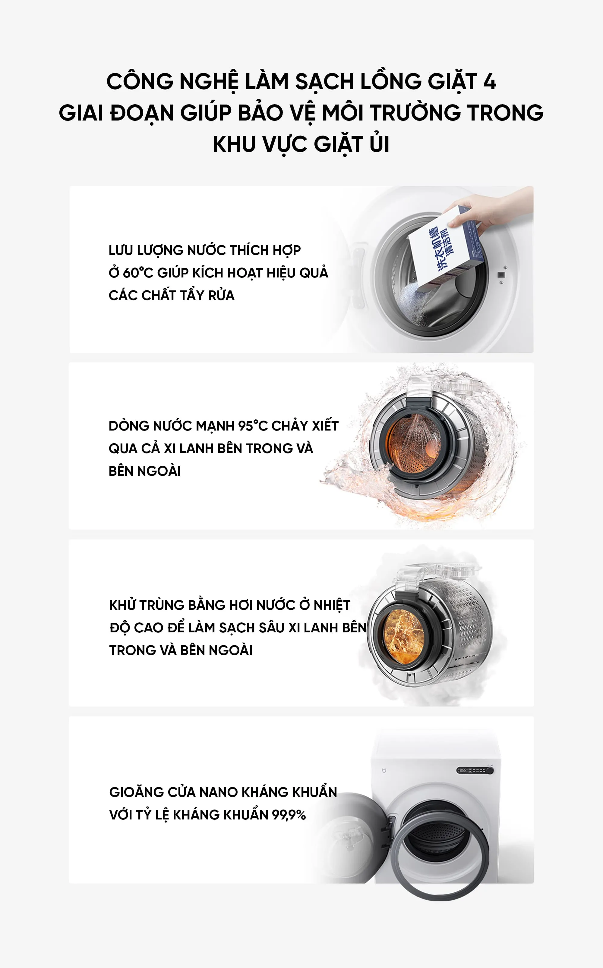 Máy giặt sấy Xiaomi XHQG120MJ110 12kg sấy 9kg 2026 Màu Trắng
