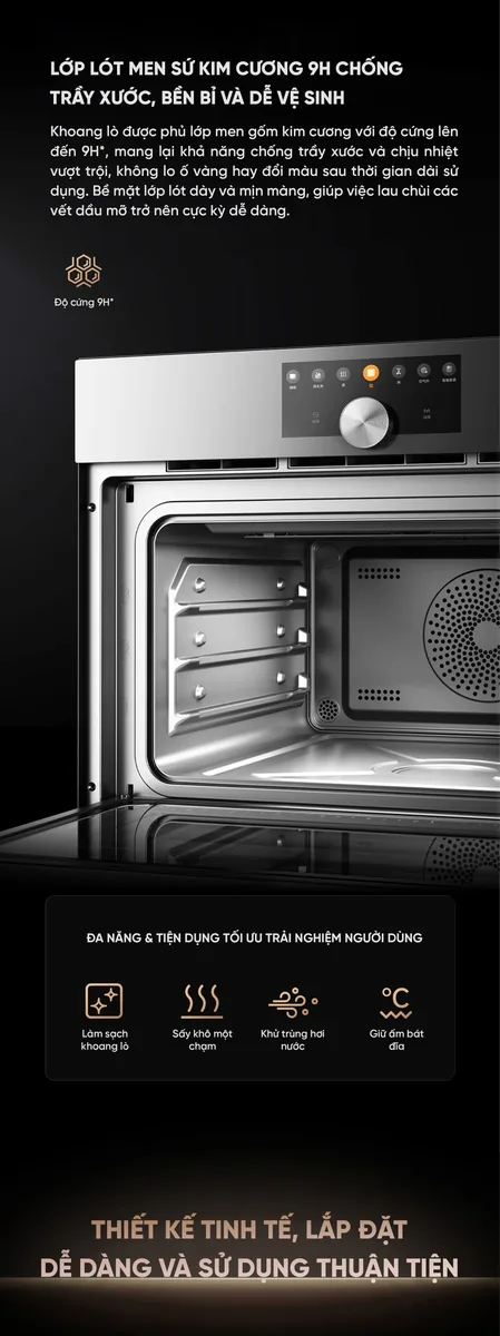 Lò vi sóng hấp nướng đa năng Xiaomi Mija Pro 52L Kết Nối App Model 2026