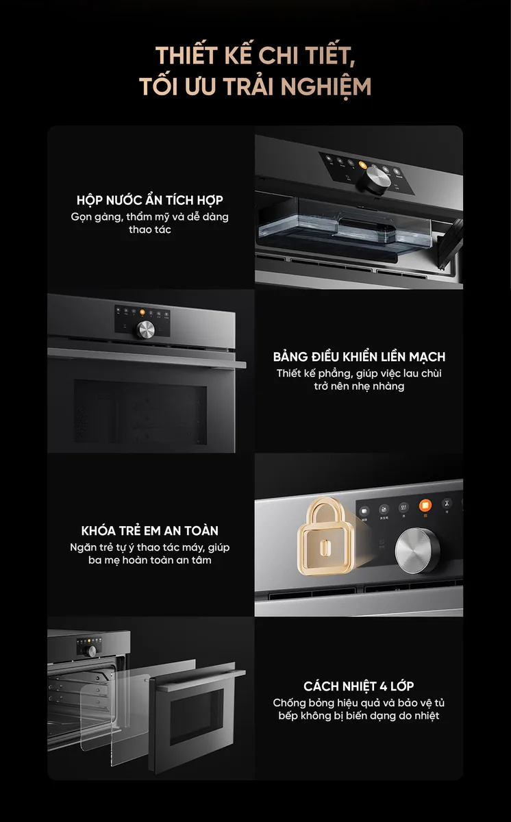 Lò vi sóng hấp nướng đa năng Xiaomi Mija Pro 52L Kết Nối App Model 2026