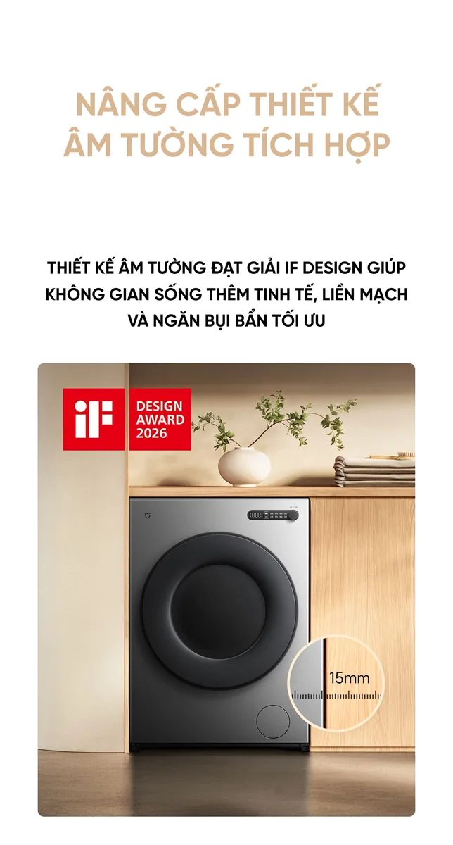 Máy giặt sấy Xiaomi Mijia XHQG100MJ109 12kg sấy 9kg 2026