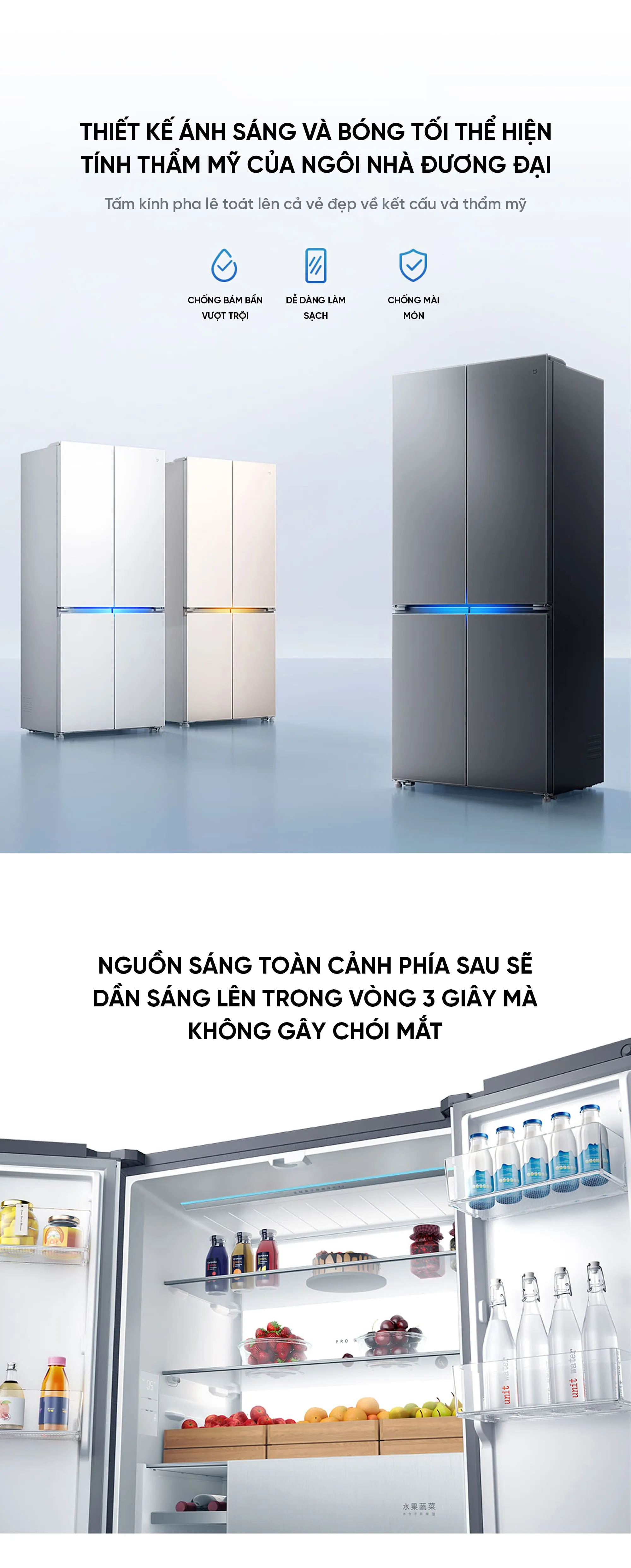 Tủ lạnh Xiaomi mijia 508L Pro 2026 Pha Lê Có Đá Rơi i.on 4.0