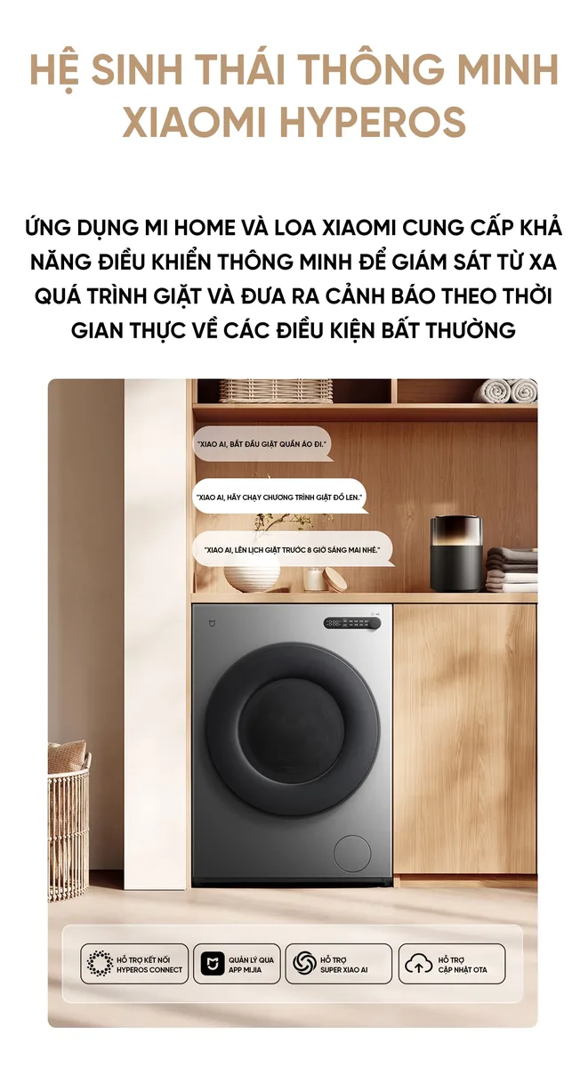 Máy giặt sấy Xiaomi Mijia XHQG100MJ111 10kg sấy 7kg 2026