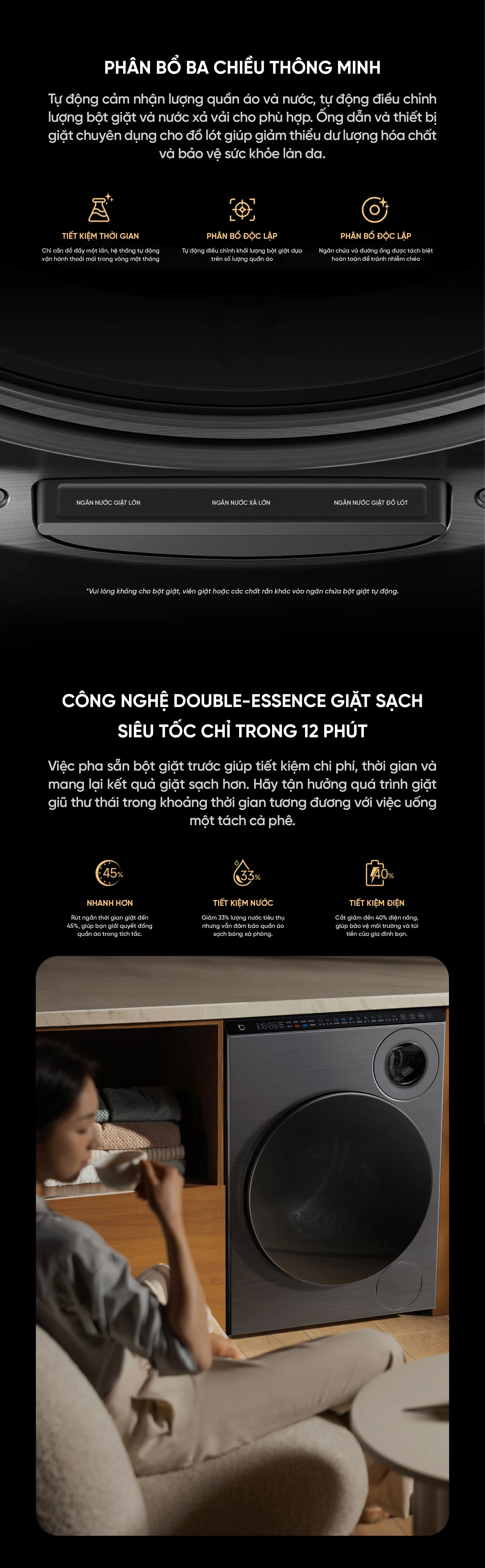 Máy giặt sấy 2 lồng Xiaomi Mijia XHQG103MJ108, giặt 10kg, sấy 7kg