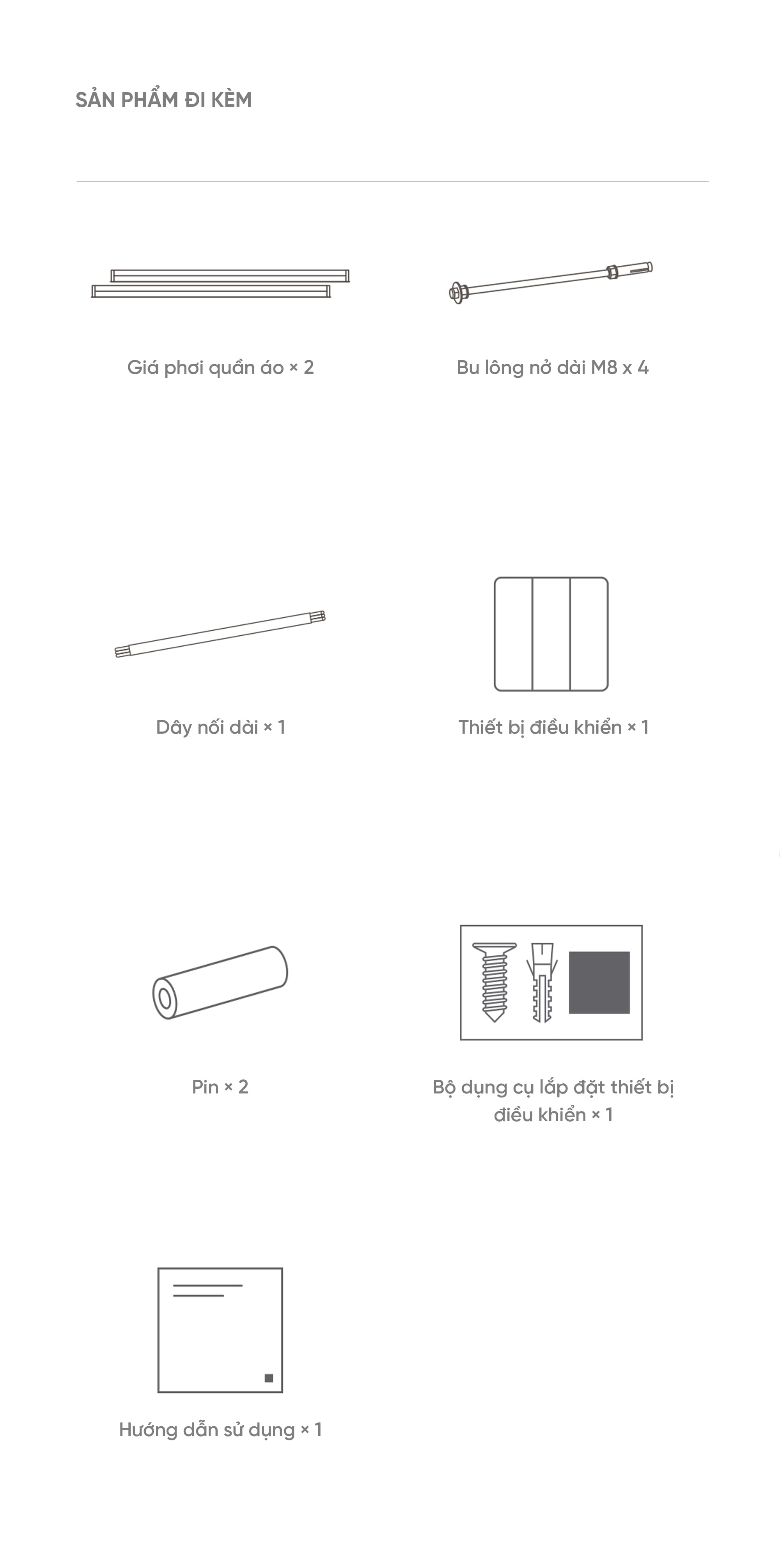 Dàn Phơi Quần Áo Xiaomi Mija 2.4M Có Sấy Thông Minh