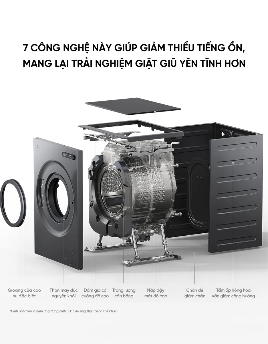 Máy giặt sấy Xiaomi Mijia XHQG100MJ111 10kg sấy 7kg 2026