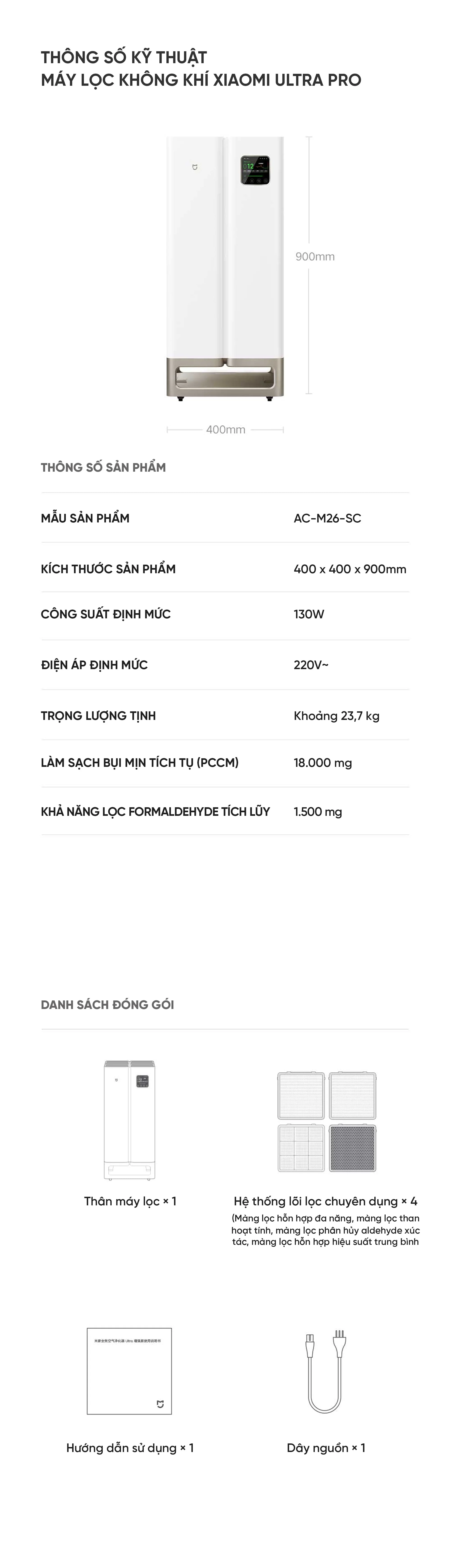 Máy lọc không khí Mijia Ultra Pro
