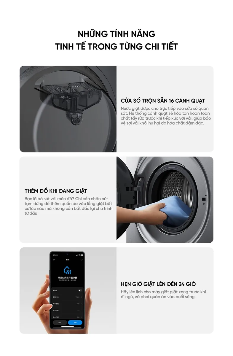 Máy giặt sấy Xiaomi Mijia XHQG100MJ111 10kg sấy 7kg 2026