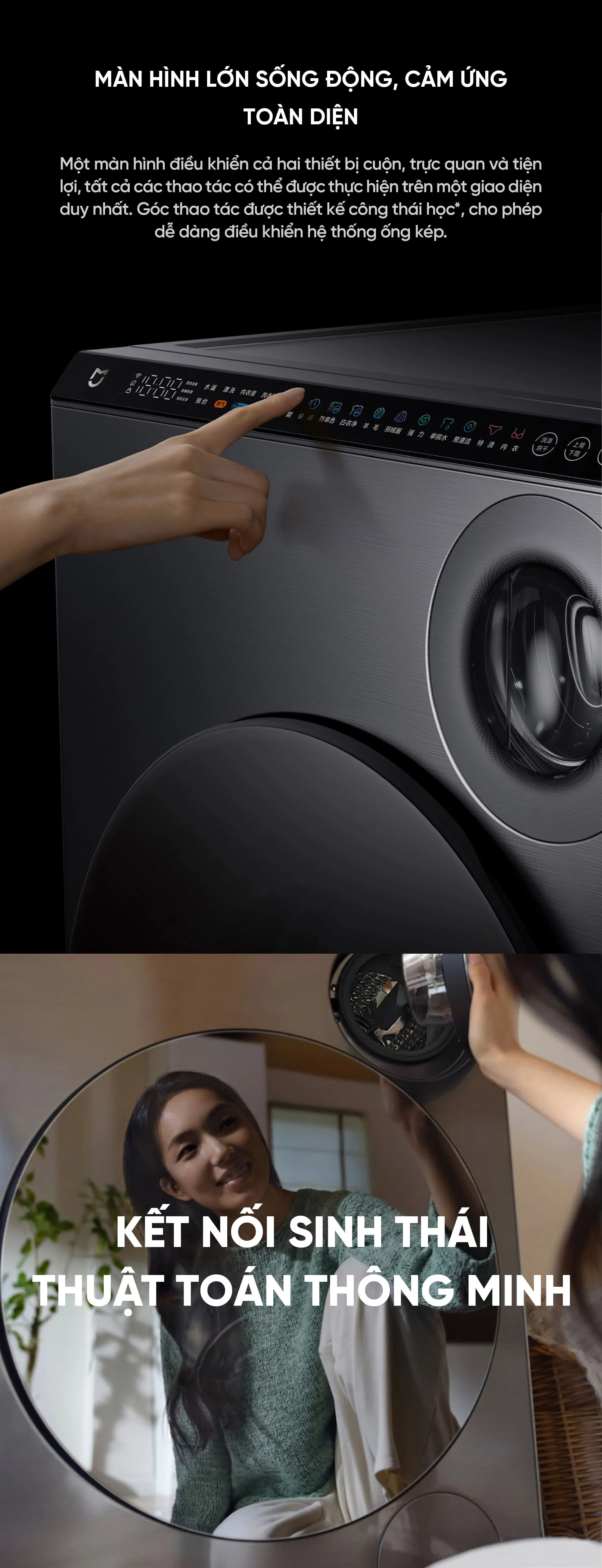 Máy giặt sấy 2 lồng Xiaomi Mijia XHQG103MJ108, giặt 10kg, sấy 7kg