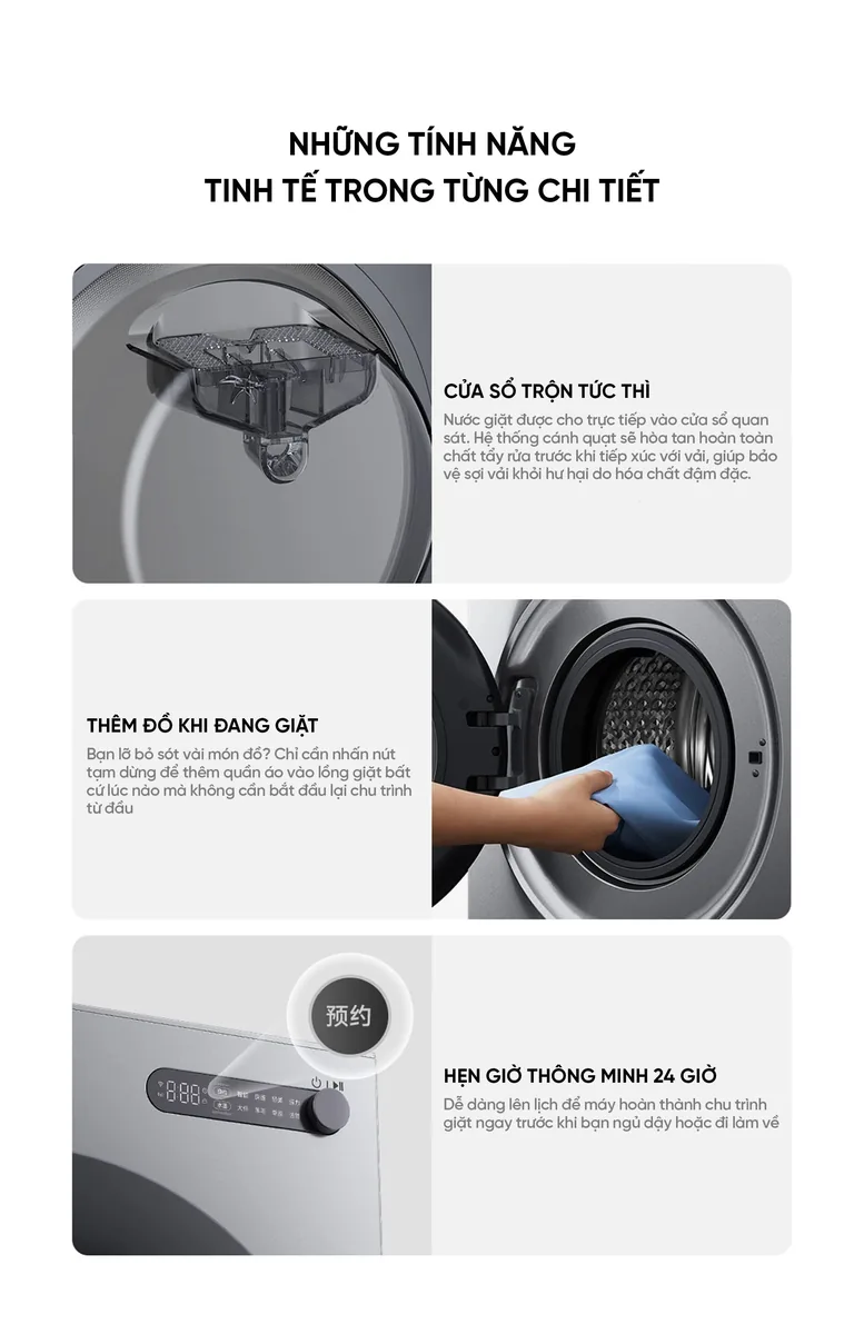 Máy giặt Xiaomi Mijia XQG120MJ105 12kg chỉ giặt Phiên bản 2026 Lắp âm tường