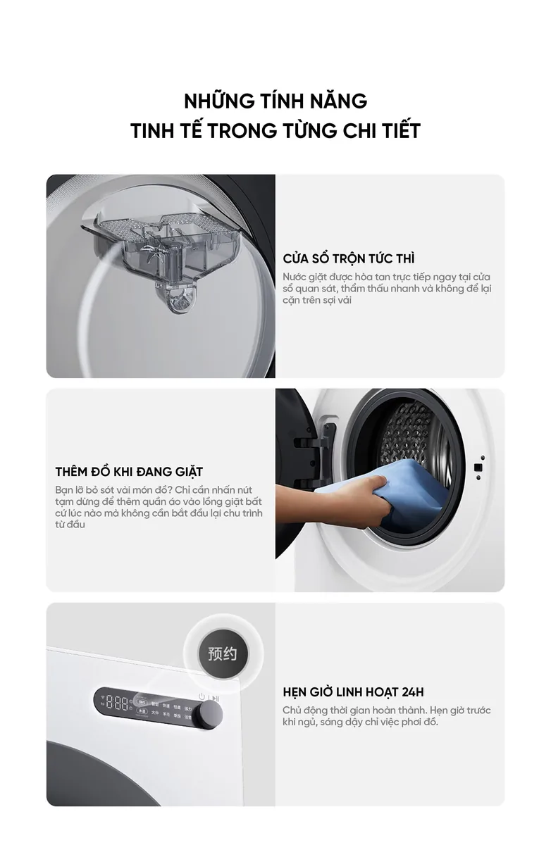 Máy giặt Xiaomi Mijia XQG100MJ204 10kg Phiên bản 2026 Lắp âm tường