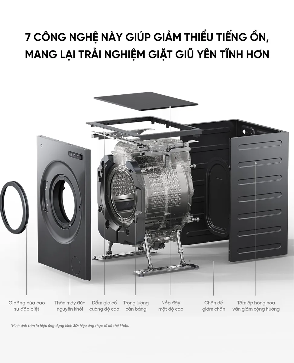 Máy giặt sấy Xiaomi Mijia XHQG100MJ109 12kg sấy 9kg 2026