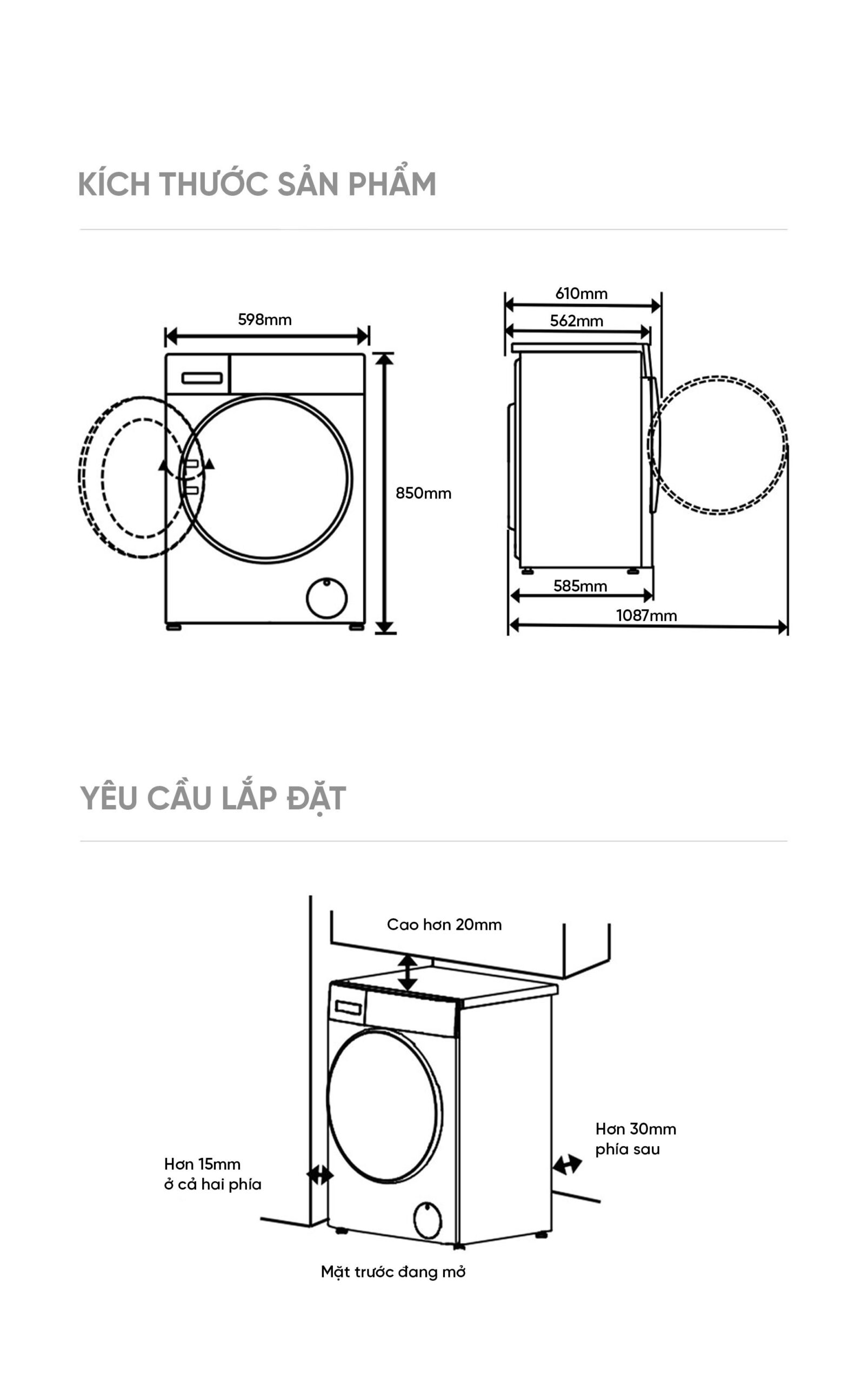 Máy giặt sấy Xiaomi XHQG120MJ102 Pro giặt 12kg sấy 9kg Công Nghệ Oxygen