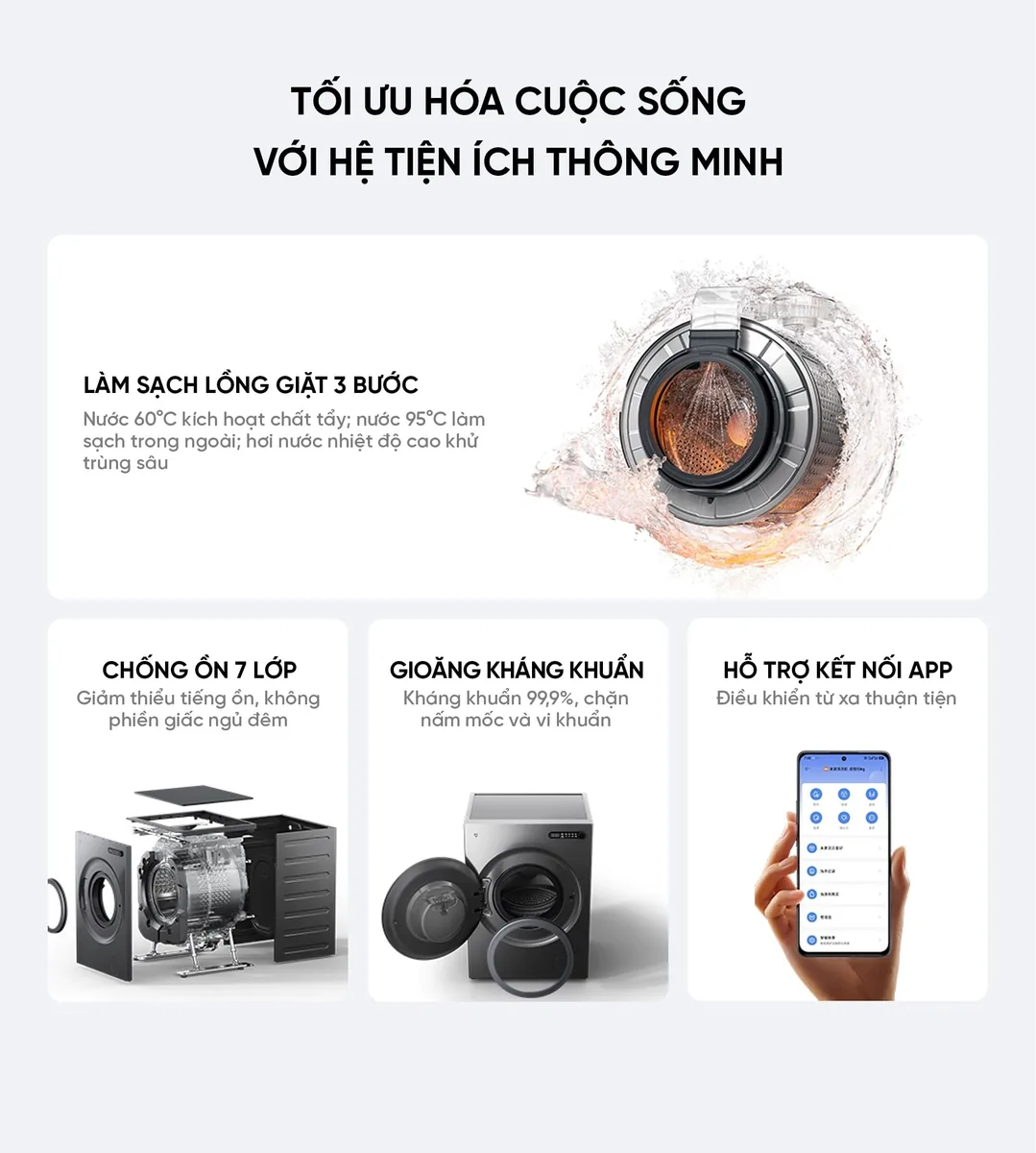 Máy giặt Xiaomi Mijia XQG120MJ105 12kg chỉ giặt Phiên bản 2026 Lắp âm tường