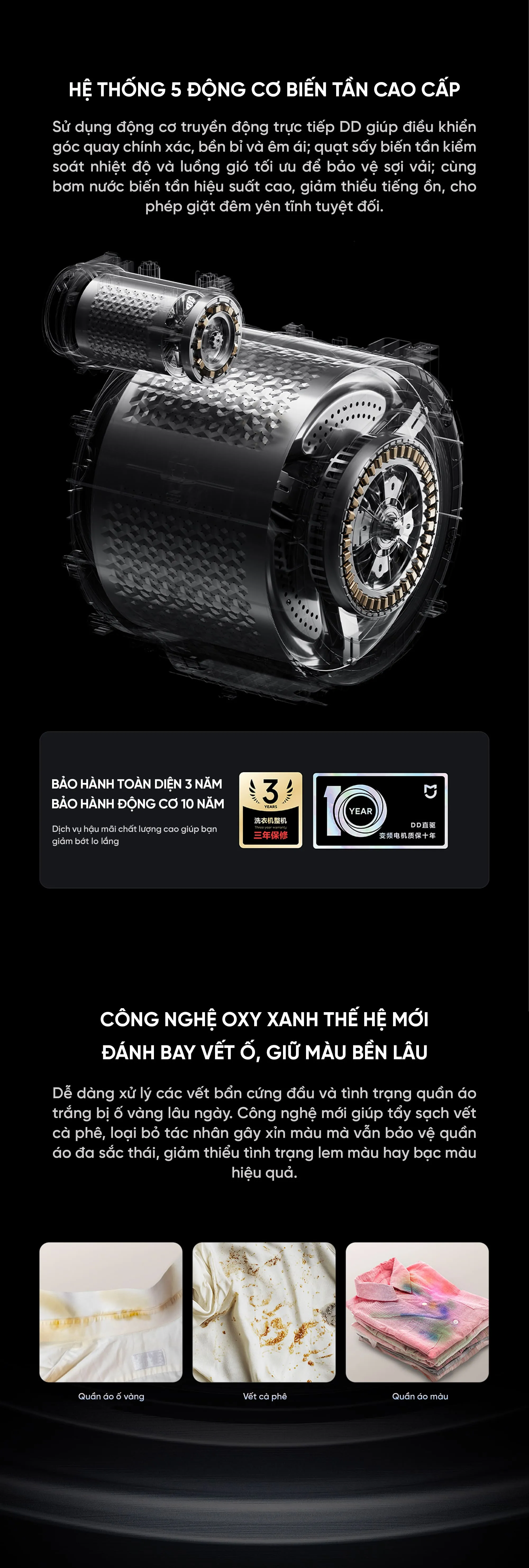 Máy giặt sấy 2 lồng Xiaomi Mijia XHQG103MJ108, giặt 10kg, sấy 7kg
