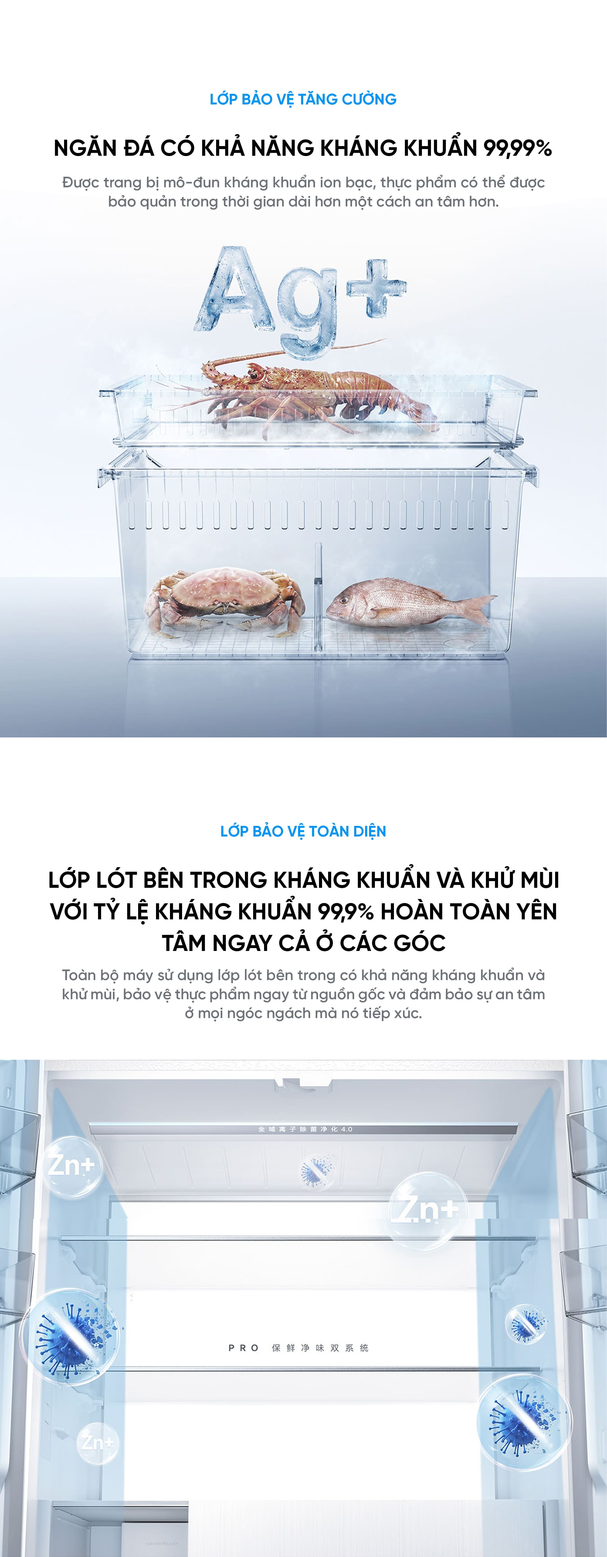 Tủ lạnh Xiaomi mijia 508L Pro Kiểu Pháp 2026 Pha Lê Có Đá Rơi i.on 4.0