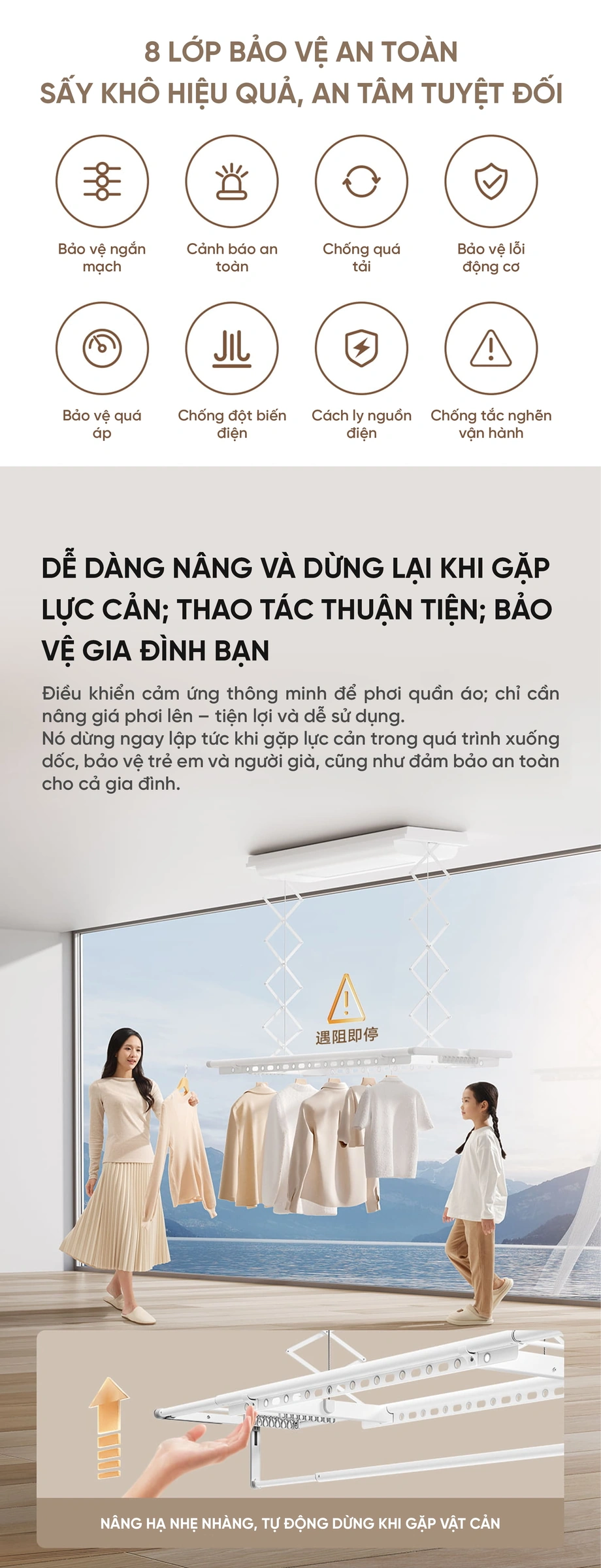Giàn phơi thông minh có đèn sấy Mijia 1S