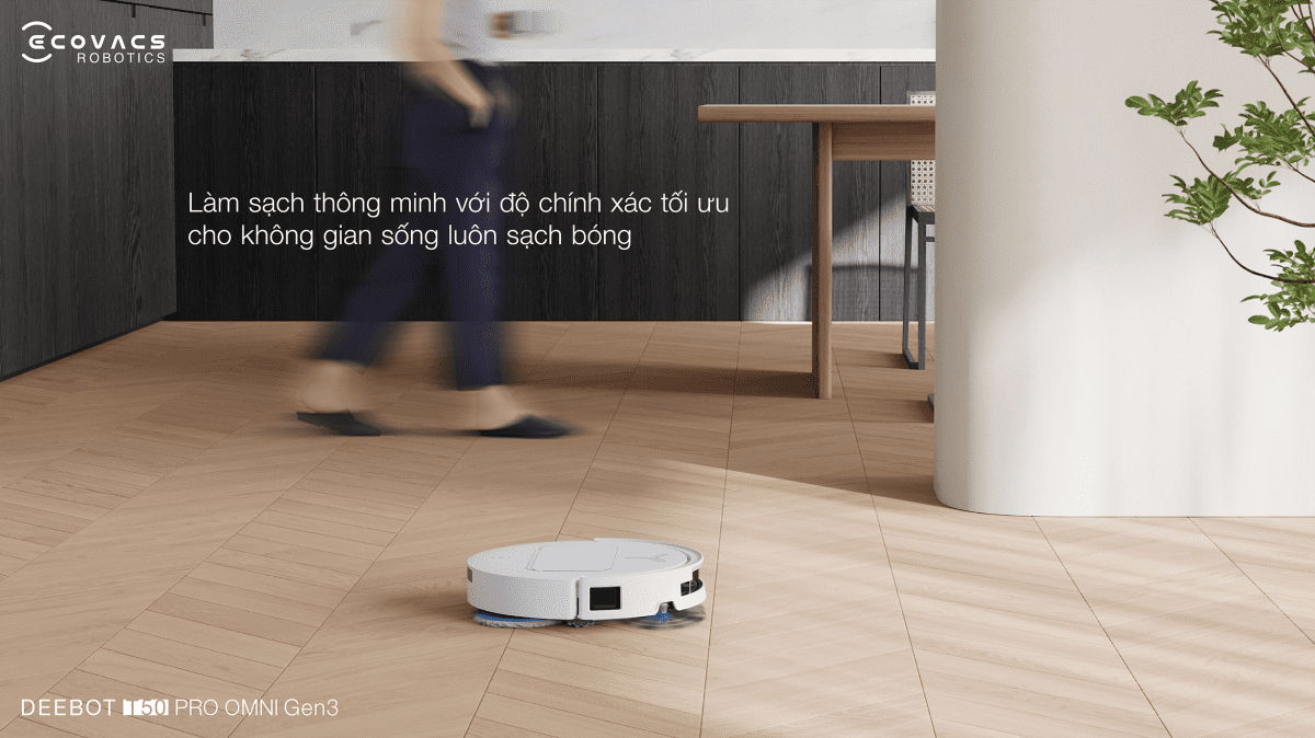 Robot hút bụi lau nhà Ecovacs Deebot T50 Pro Omni Gen 3