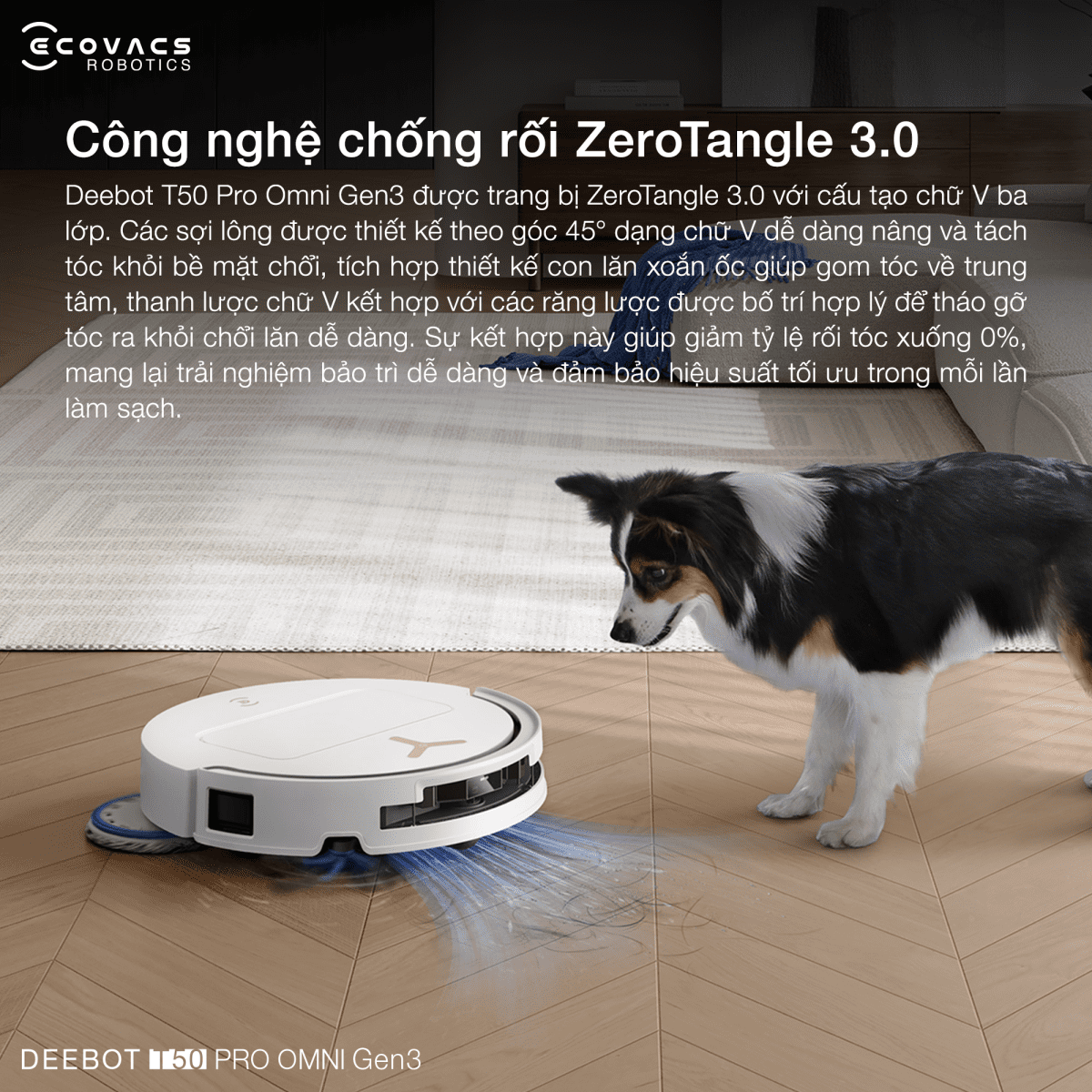 Robot hút bụi lau nhà Ecovacs Deebot T50 Pro Omni Gen 3