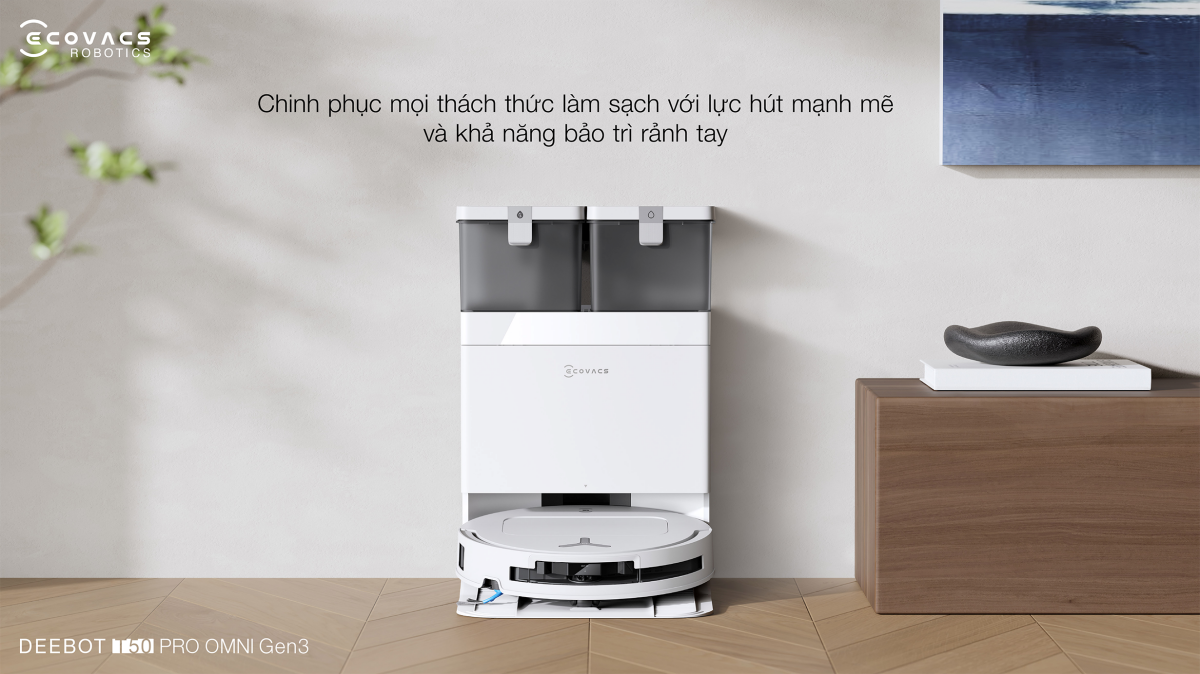 Robot hút bụi lau nhà Ecovacs Deebot T50 Pro Omni Gen 3