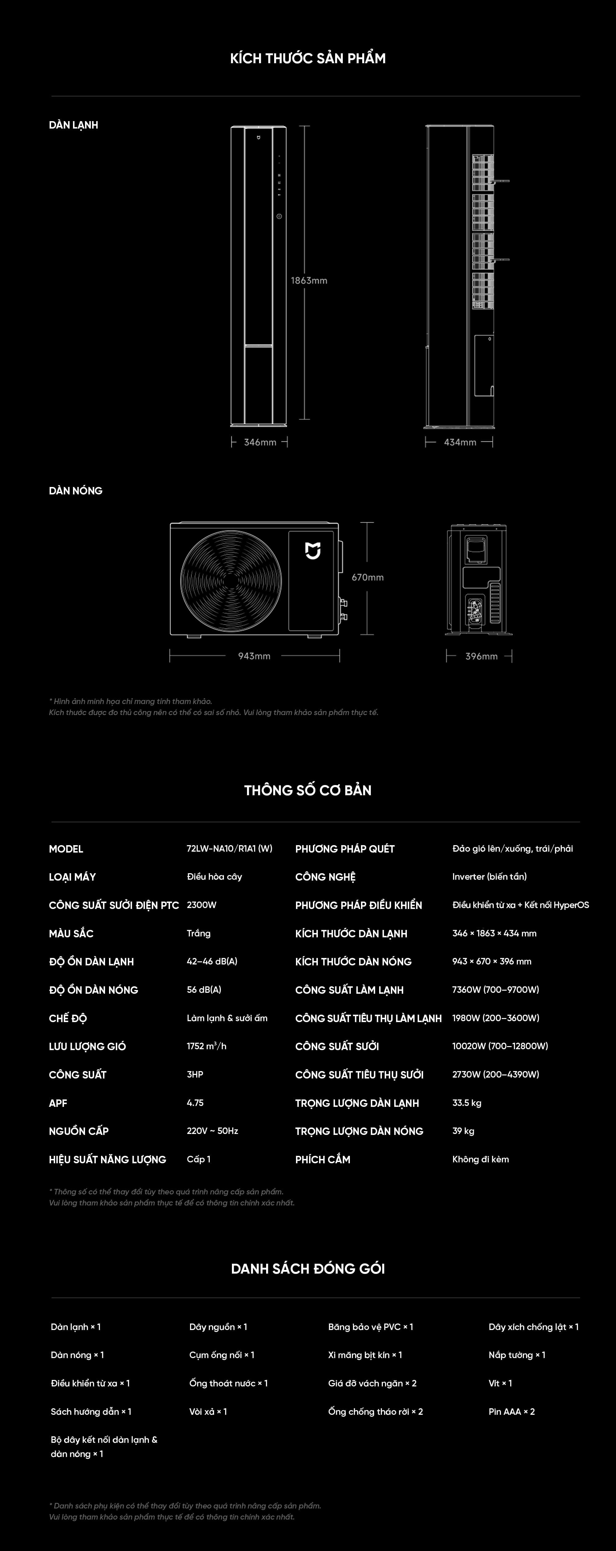 Điều Hoà Cây Đứng Xiaomi Mija 72LW-NA10/R1A1 3HP Model 2026 Giá Liên Hệ