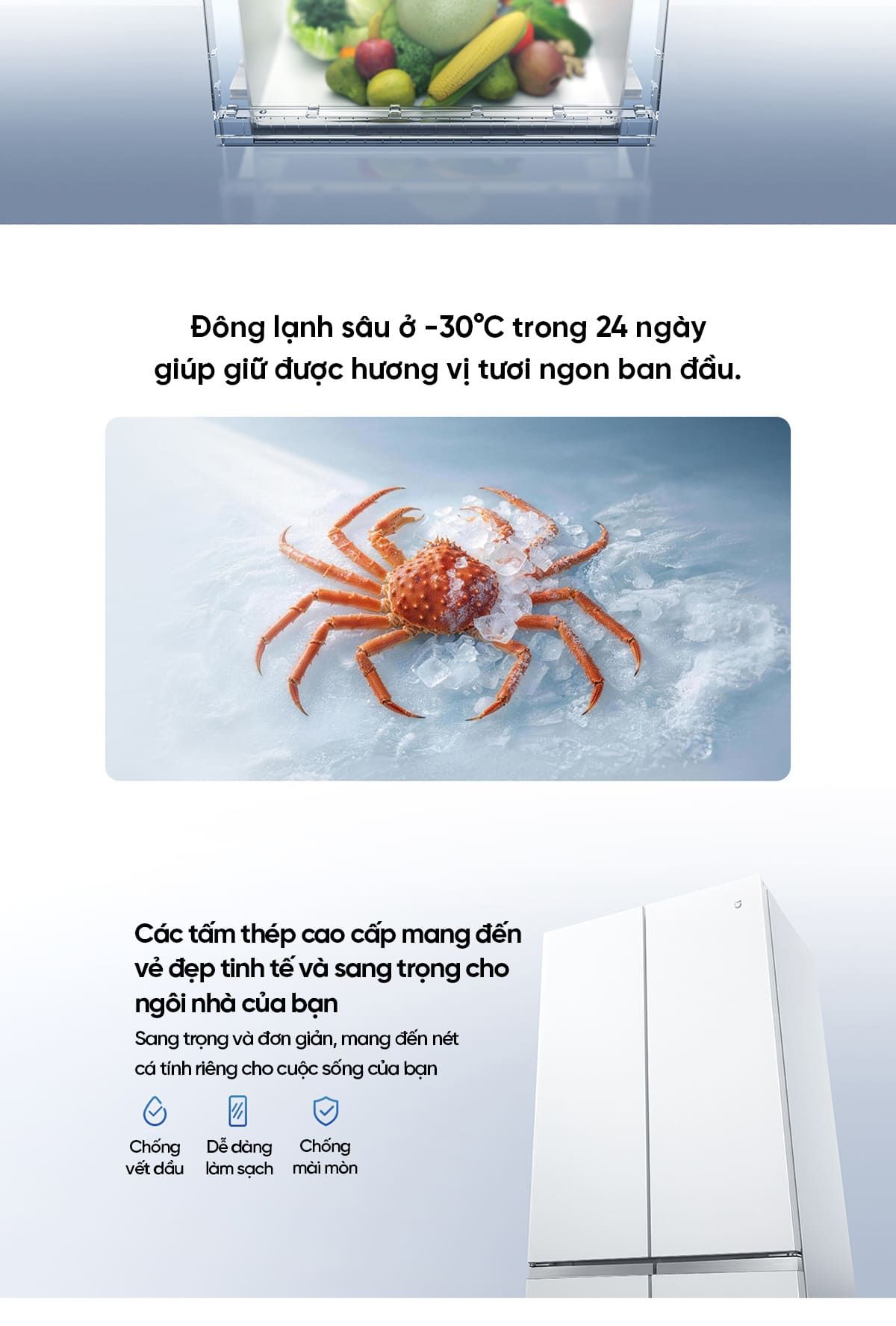 Tủ Lạnh 508L Pro 2026 Làm Đá Tự Động