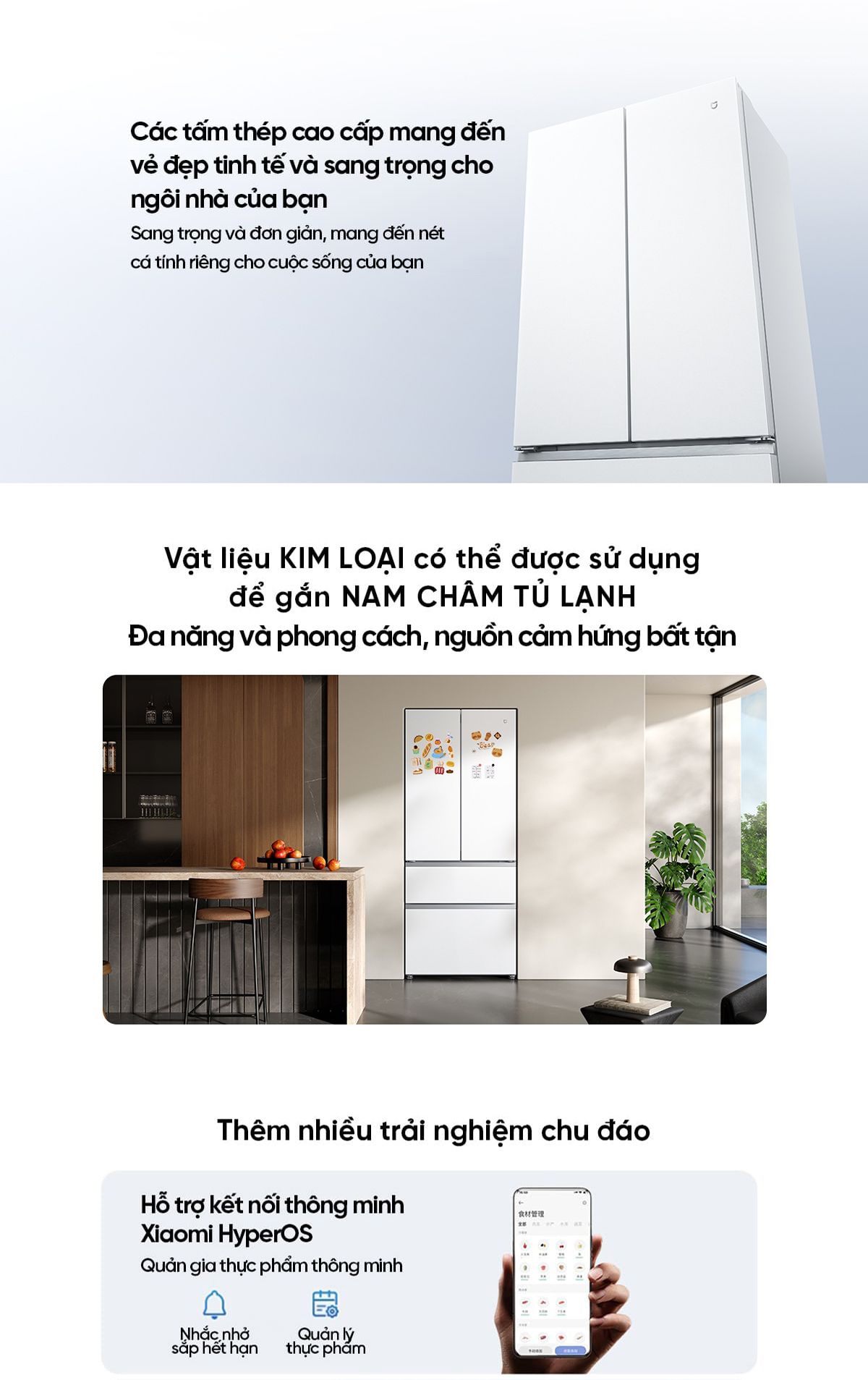 Tủ Lạnh 508L Pro Kiểu pháp 2026 Làm Đá Tự Động