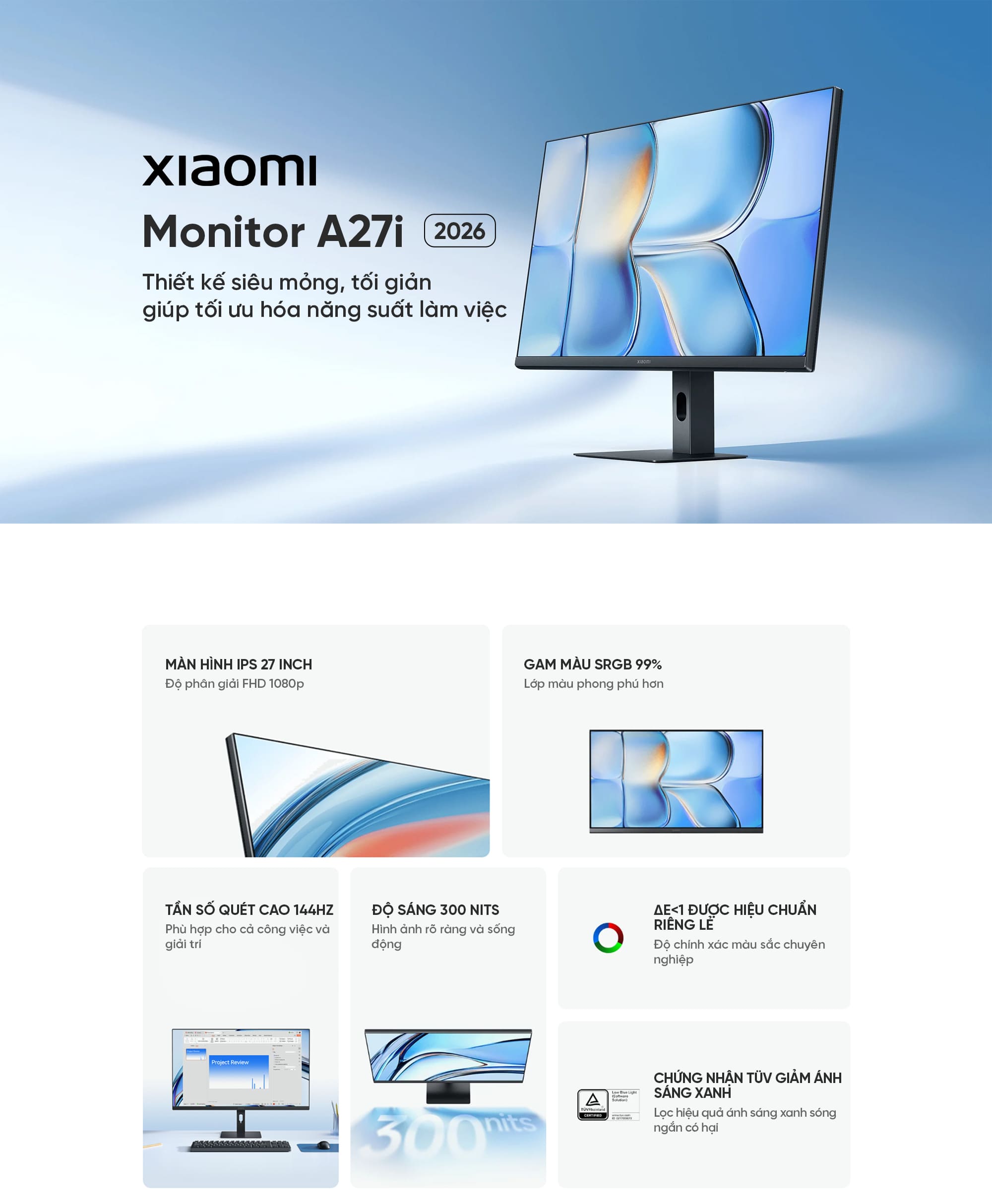 Màn Hình XIAOMI A27i (Phiên bản 2026)