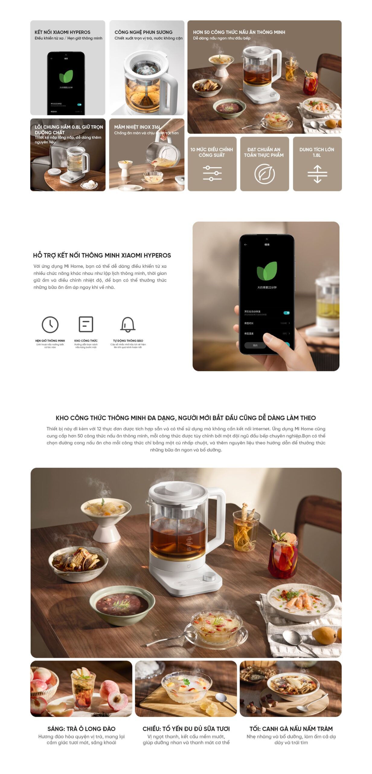 Bình Giữ Nhiệt Xiaomi Mijia P1 Kết Hợp App Thông Minh