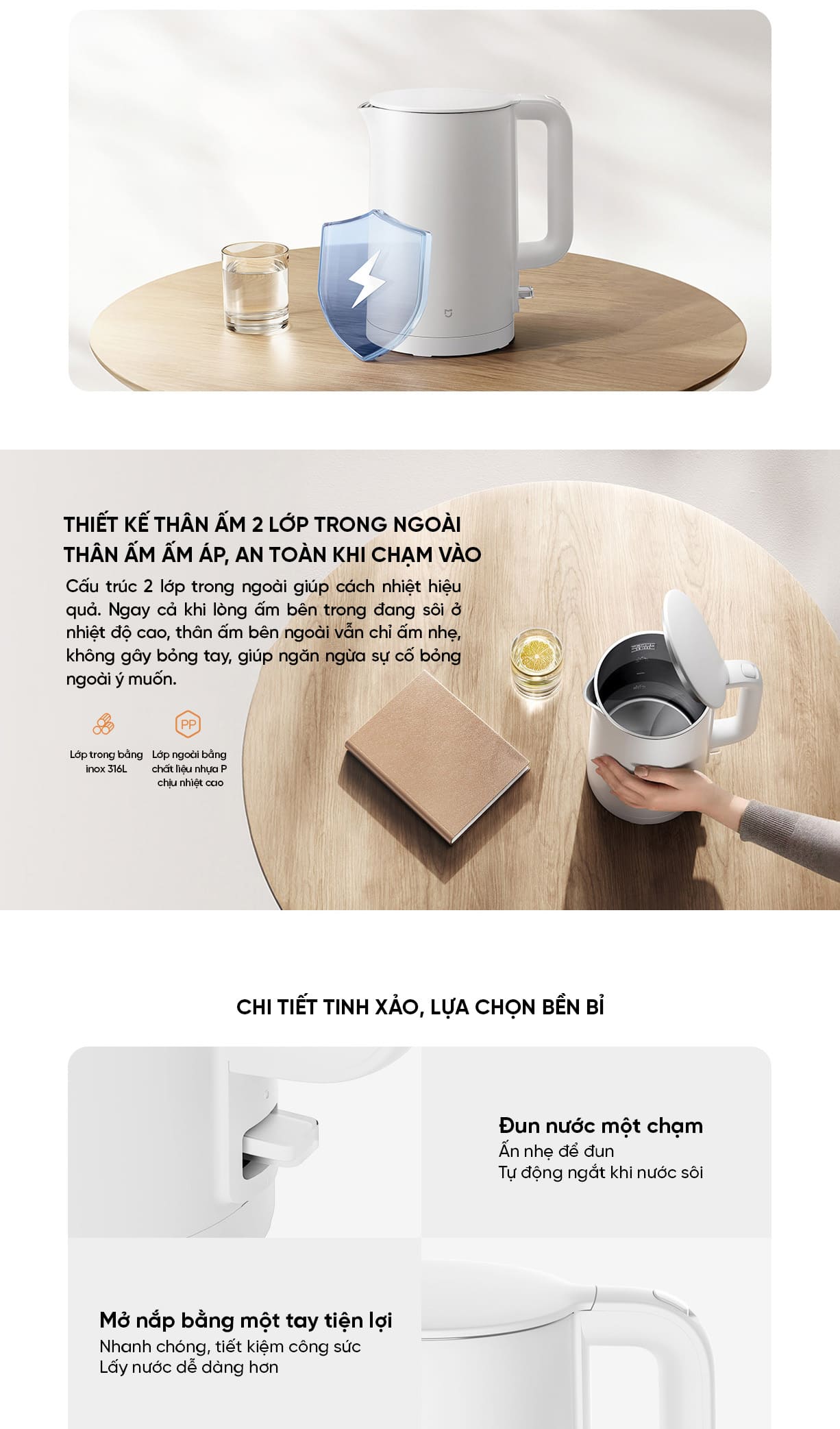 Ấm Đun Nước Siêu Tốc Xiaomi Mijia 3 MJDSH08YM