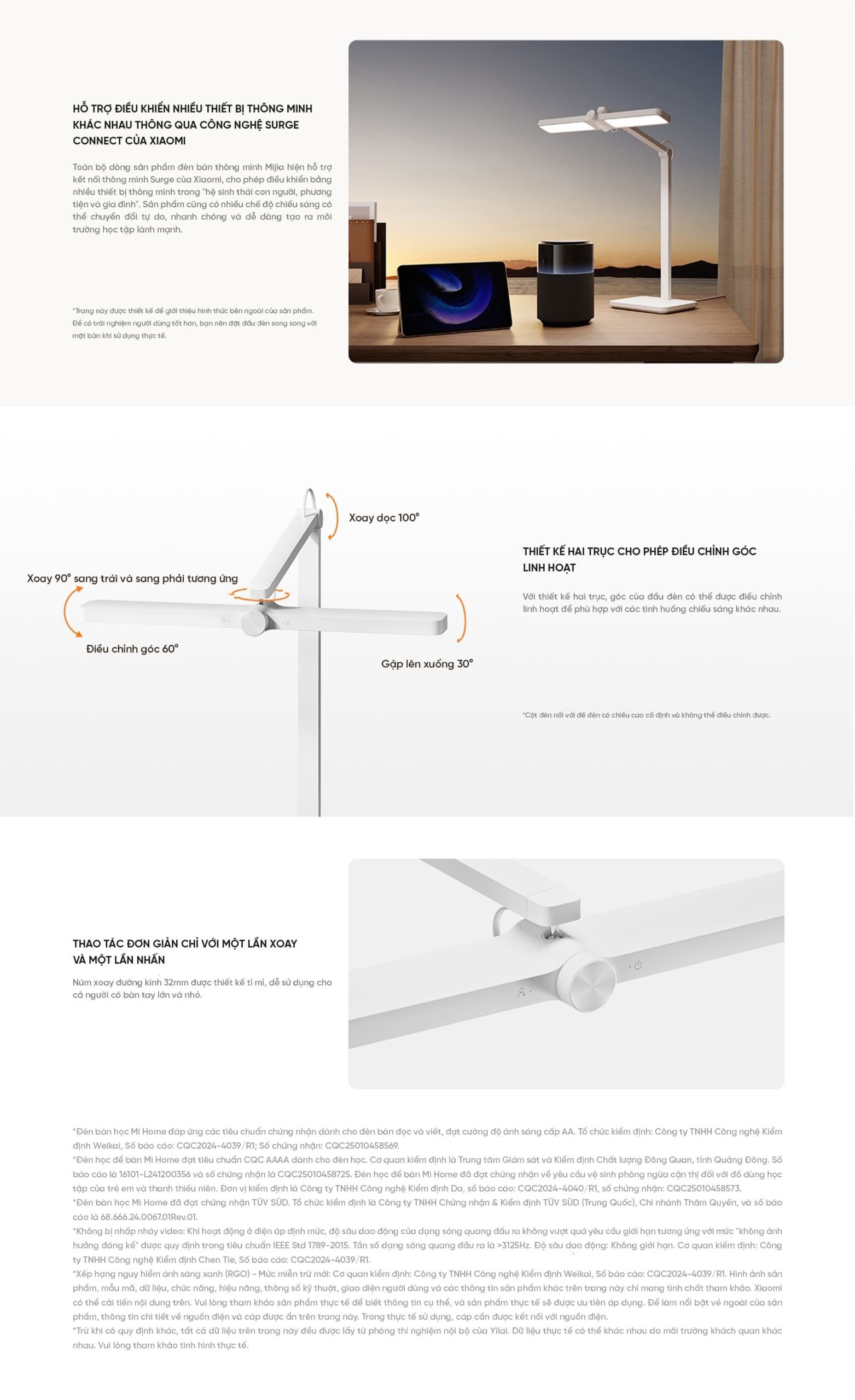 Đèn Bàn Bảo Vệ Mắt Xiaomi Mijia Gen 2 MJTD06YL