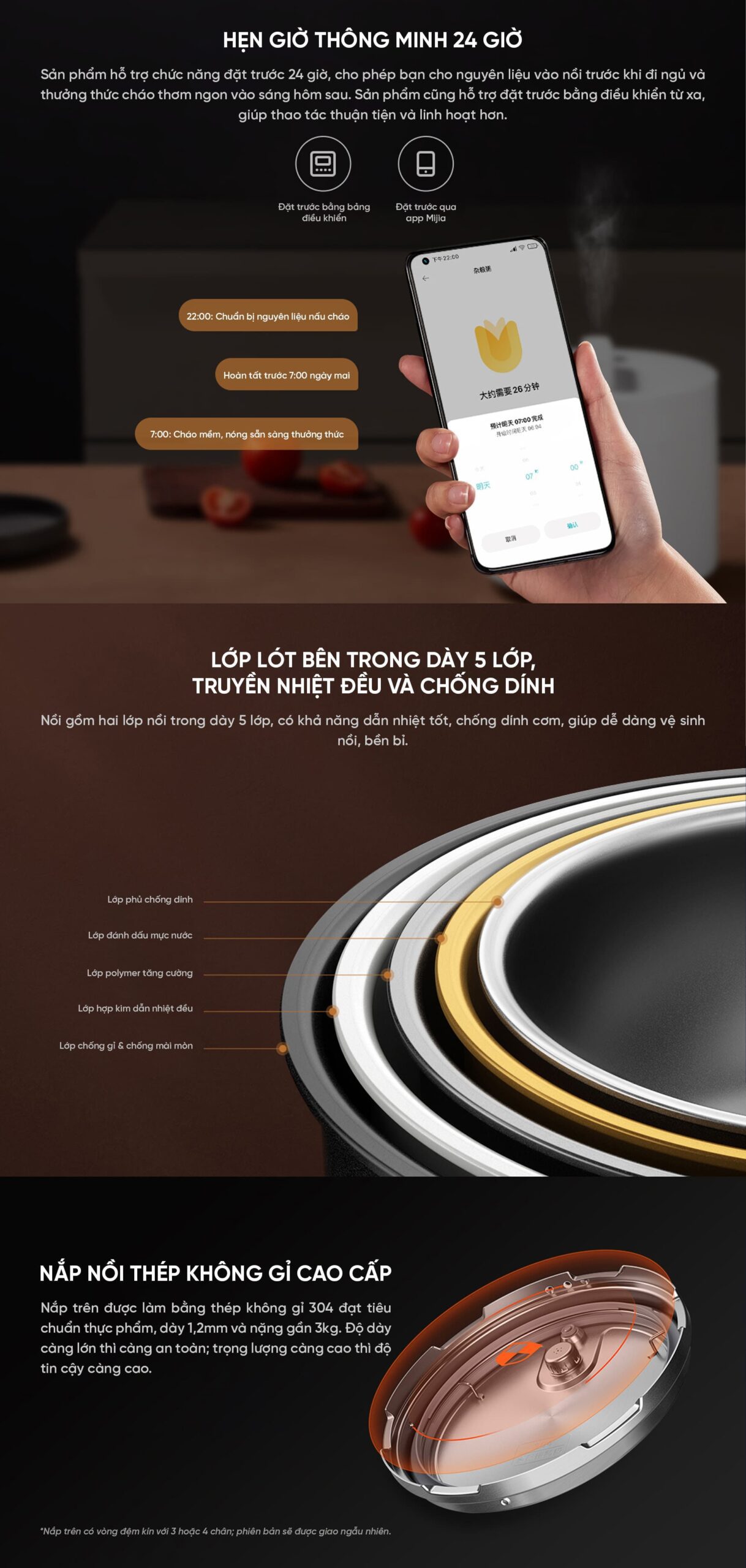 Nồi Cơm Điện Thông Minh Xiaomi Mijia 5L | Giá Liên Hệ