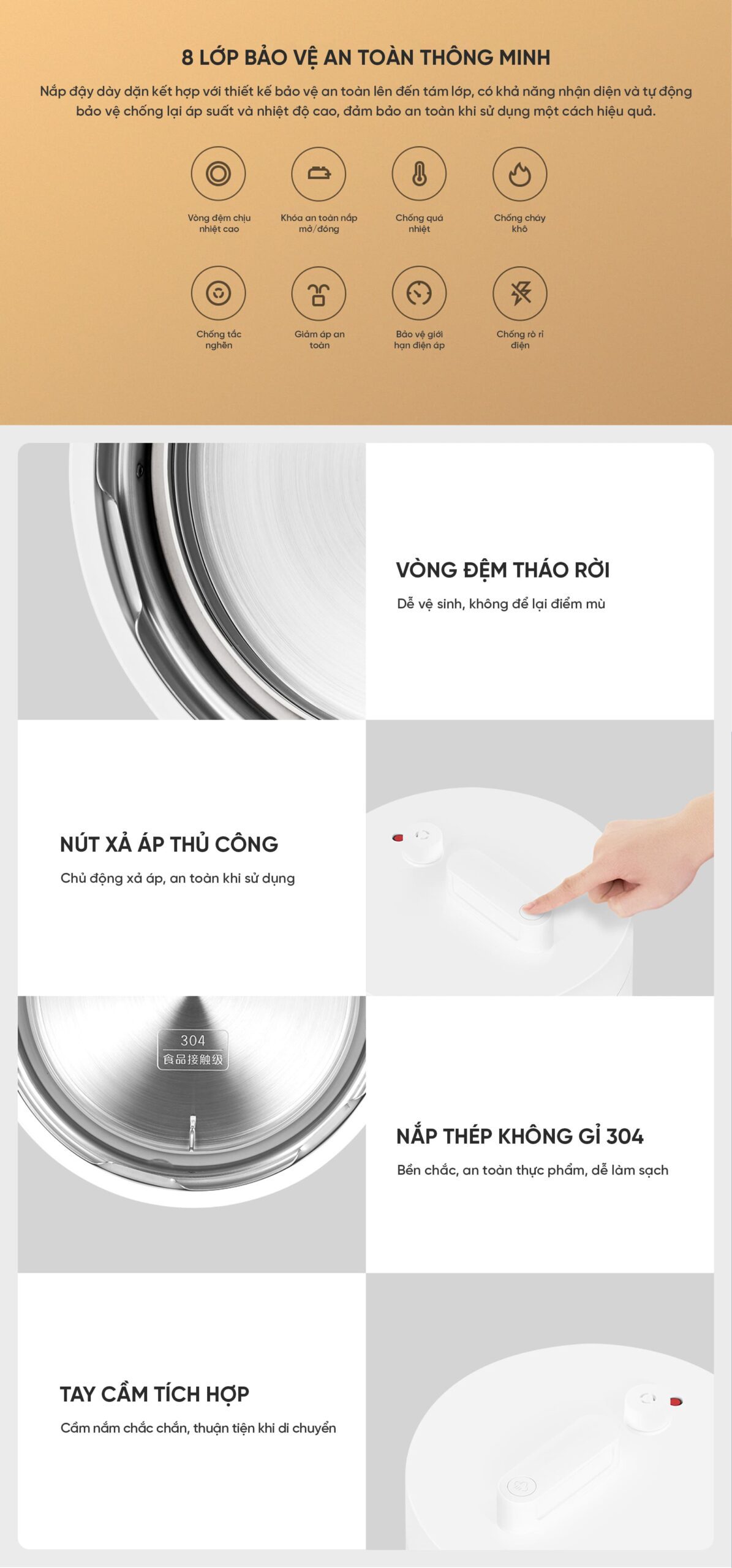 Nồi Áp Suất Thông Minh Xiaomi Mijia 5L