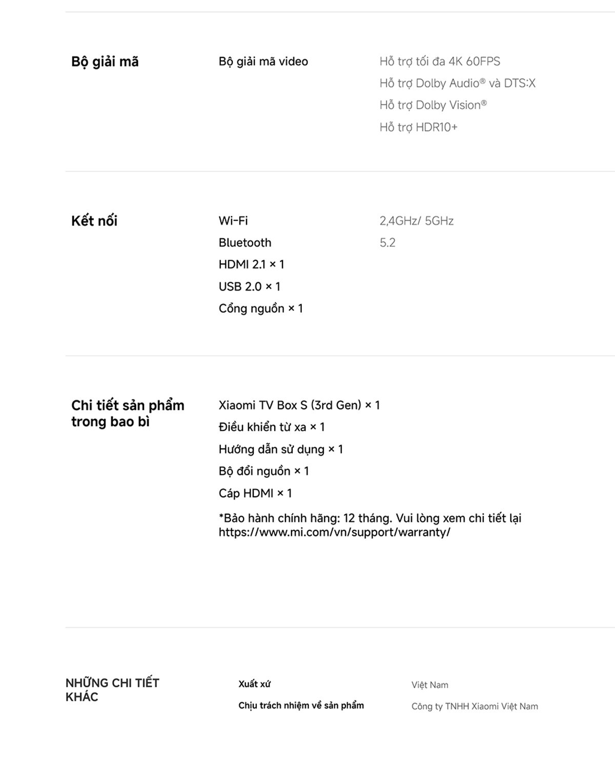 Xiaomi TV Box S 3rd Gen