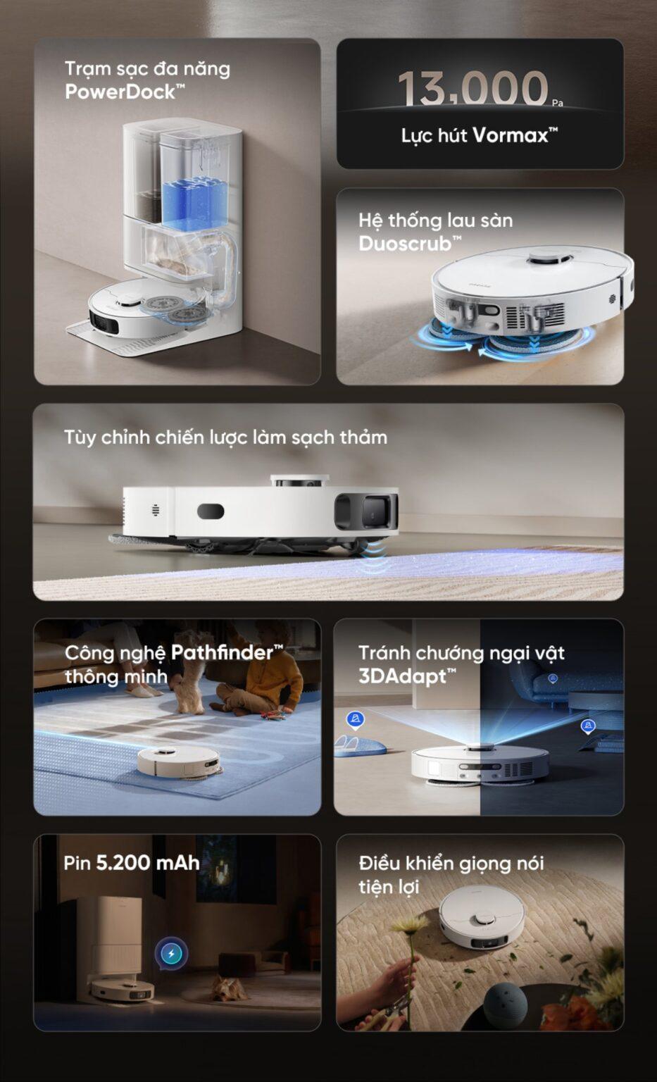 Robot hút bụi lau nhà Dreame D20 Ultra