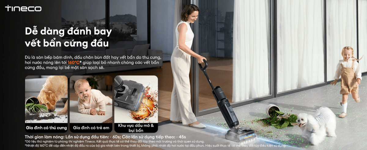 Máy hút bụi lau sàn khô ướt Tineco Floor One i7 Steam