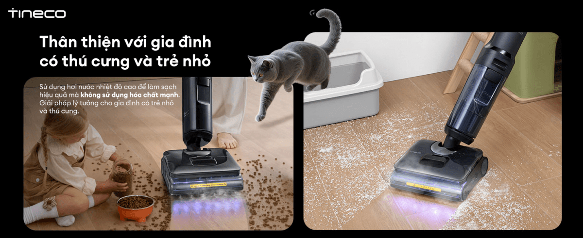 Máy hút bụi lau sàn khô ướt Tineco Floor One i7 Steam