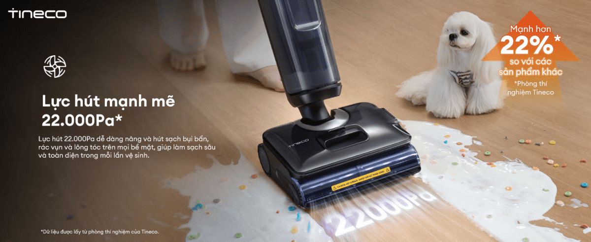 Máy hút bụi lau sàn khô ướt Tineco Floor One i7 Steam