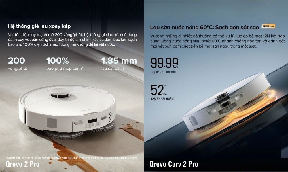 So sánh Qrevo 2 Pro và Qrevo Curv 2 Pro: Khác biệt lớn nhất nằm ở đâu?