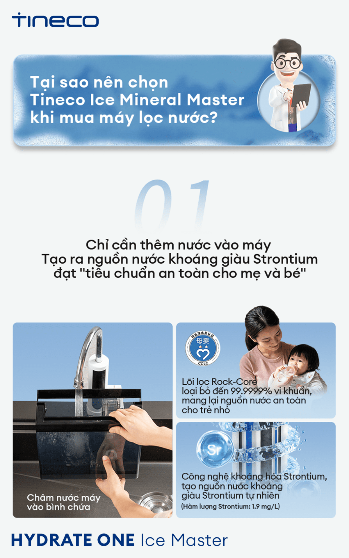 Máy lọc nước Tineco HYDRATE ONE Ice Master