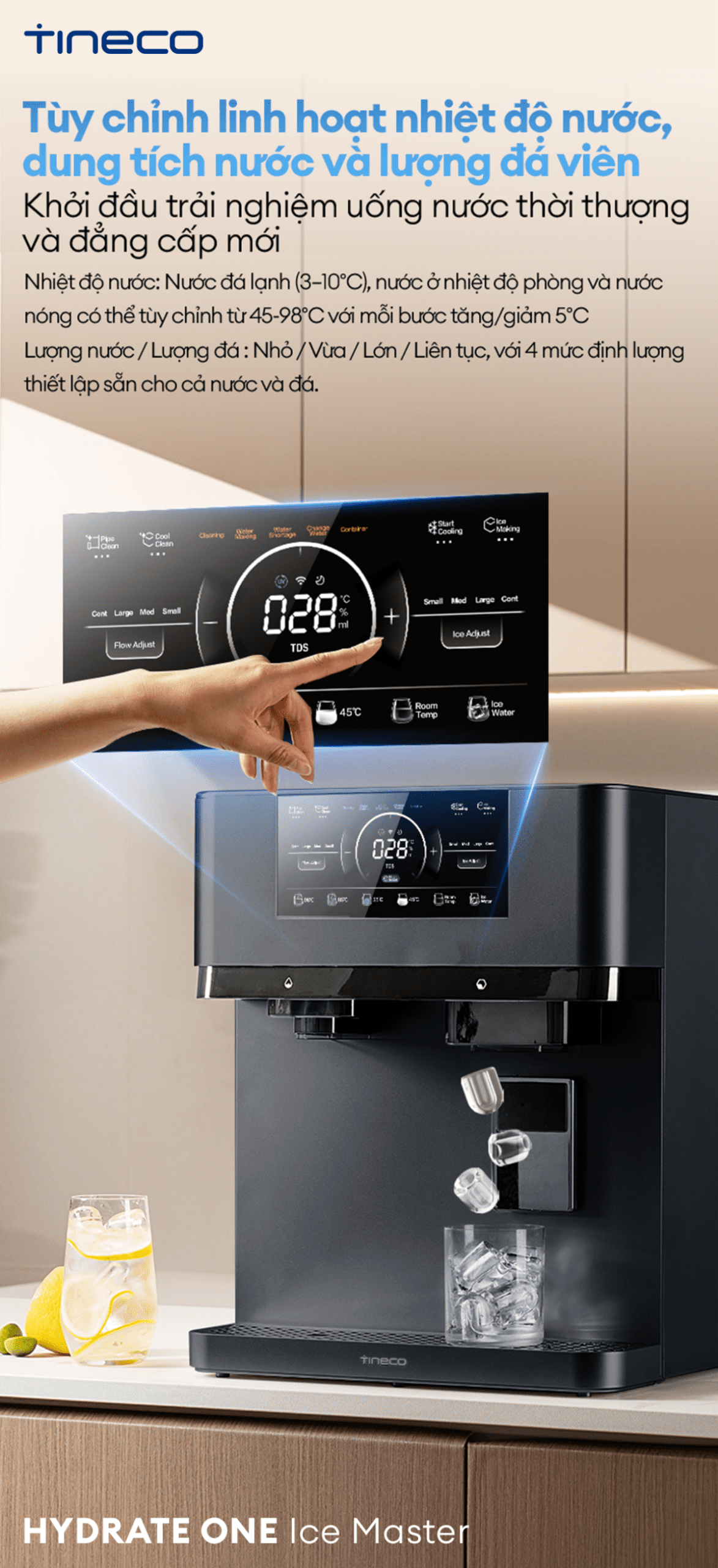 Máy lọc nước Tineco HYDRATE ONE Ice Master