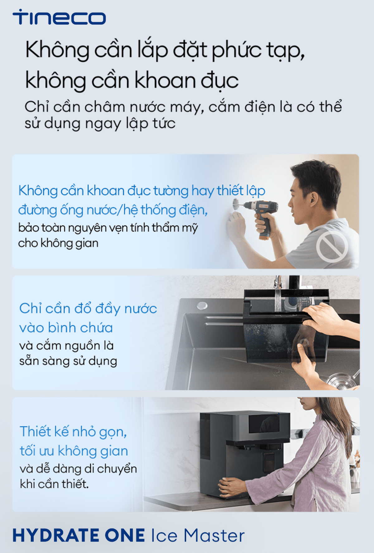 Máy lọc nước Tineco HYDRATE ONE Ice Master