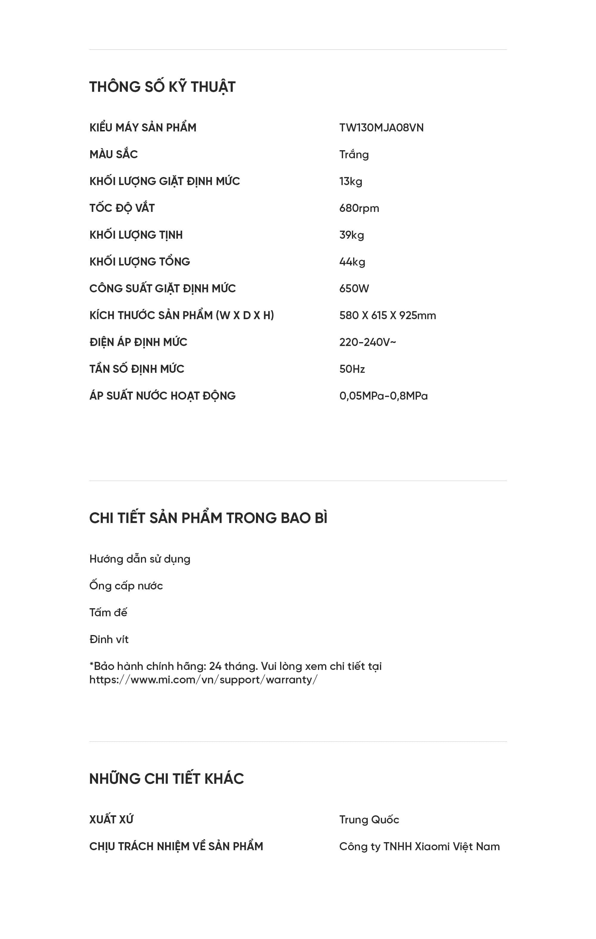 Máy Giặt Lồng Đứng Xiaomi Mijia Top Load Washer 13kg