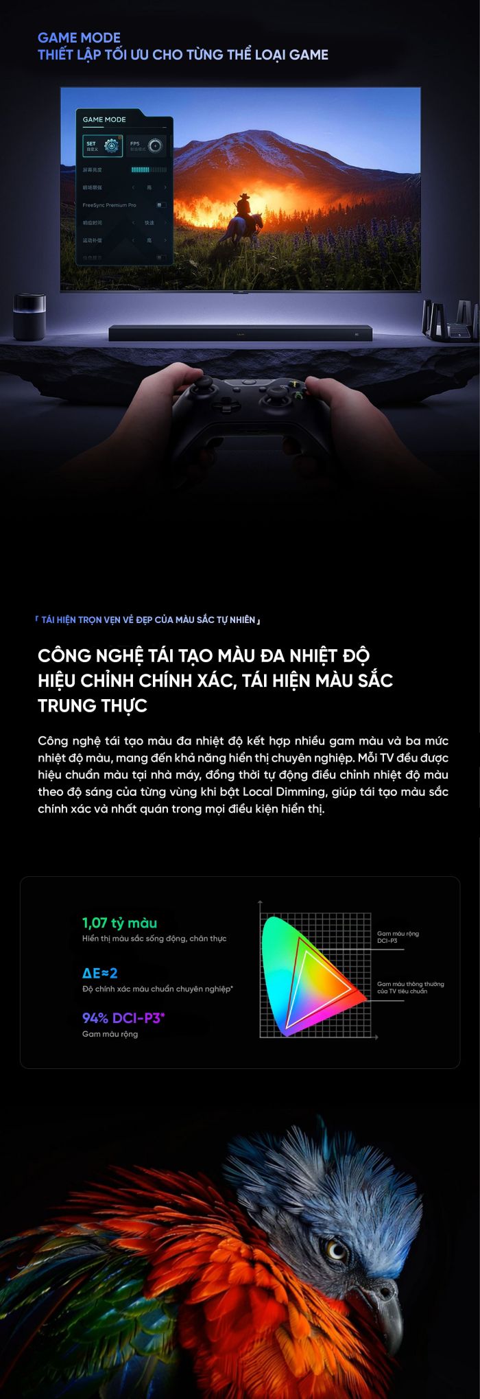 Tivi Xiaomi S 85 miniled 2026 4K độ sáng 2200nits