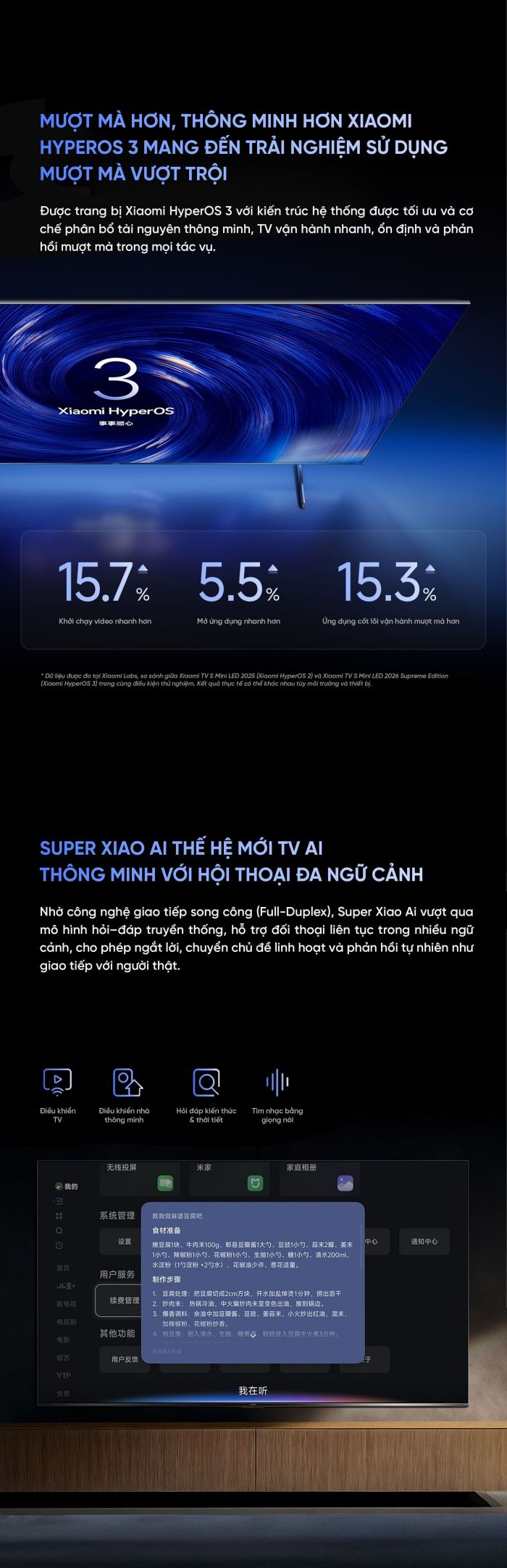 Tivi Xiaomi S 55 Miniled 2026 288HZ 4K độ sáng 2200nits