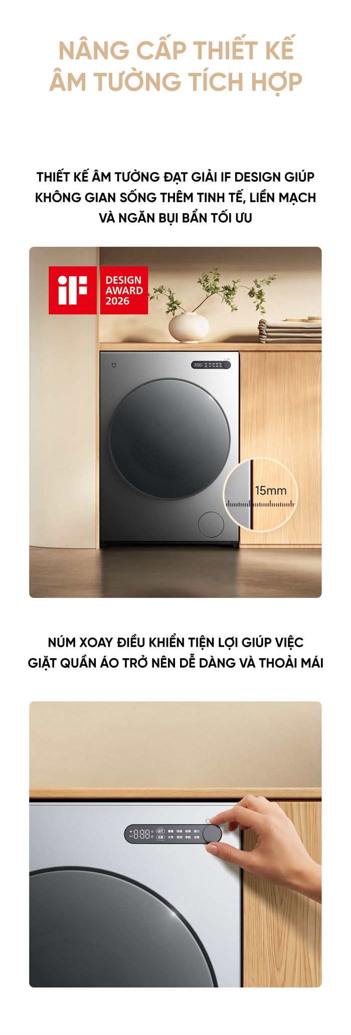 Máy Giặt Sấy 2 Trong 1 Xiaomi Mijia 13kg (Sấy 9kg) - Điều Khiển Thông Minh App Mijia